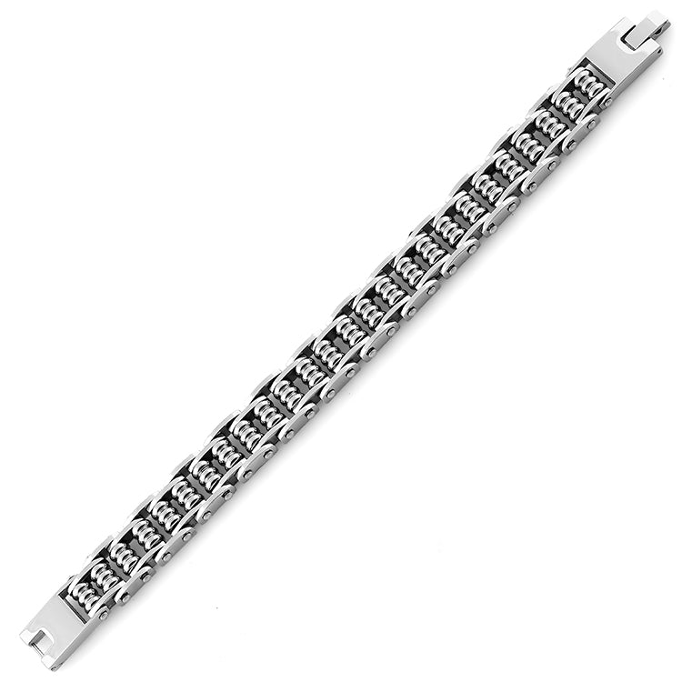 Stainless Steel Groove Cylinder Bracelet for Men & Women - Trendy Unisex Cuff Bangle for Casual Wear, Gifts & Everyday Fashion Accessories