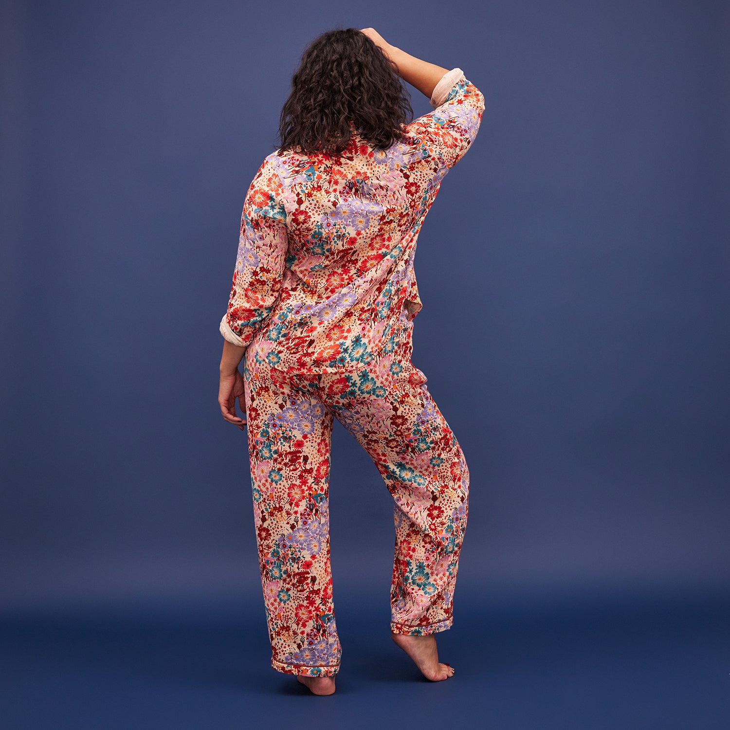 Soft & Breathable Meadow Cotton Pyjama Set for Women - Comfortable Sleepwear with Pockets - Perfect for Lounging, Travel & Relaxing at Home