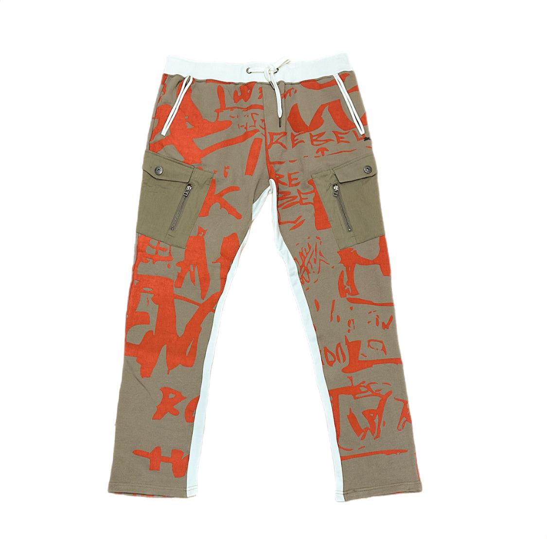 ATIZIANO Men's Brown & Orange Sweatpants - Soft Fleece Joggers for Casual Wear, Lounge & Gym - Comfortable Athletic Pants for Running & Workout