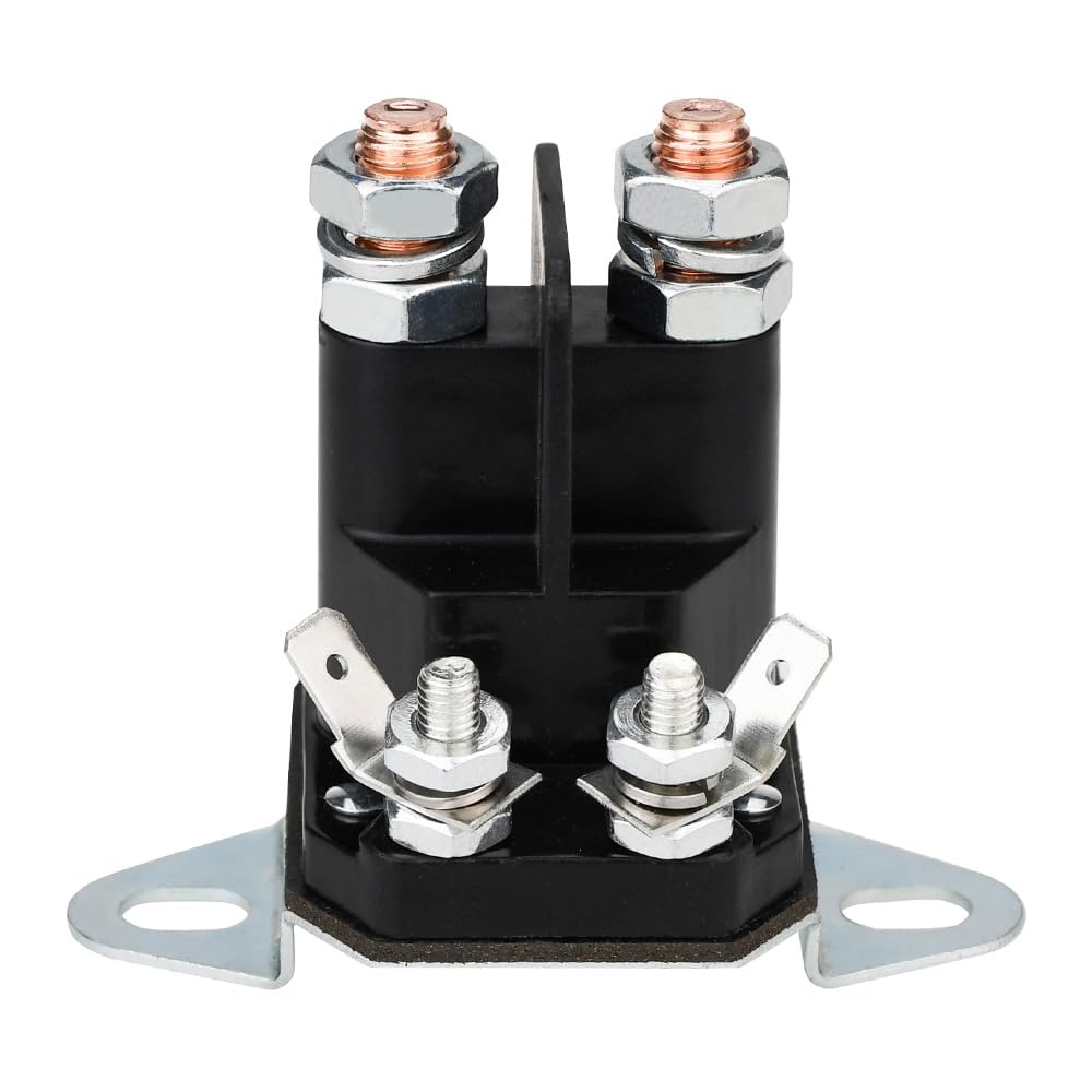12V 4 Terminal DC Lawn Mower Starter Solenoid - Compatible with Exmark, Lawn Boy, Toro Z Mower (Fits Models 104-3189, 1-513075, 212655, 28-4210, 47-1910) - Perfect for Lawn Maintenance & Small Engine Repair