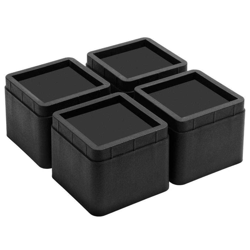 **Uping Furniture Risers - Adjustable Bed & Table Lifters (7cm or 14cm) - Heavy Duty Sofa & Desk Height Extenders - Black (Nero) - Perfect for Beds, Couches, Desks & Home Office Setup**