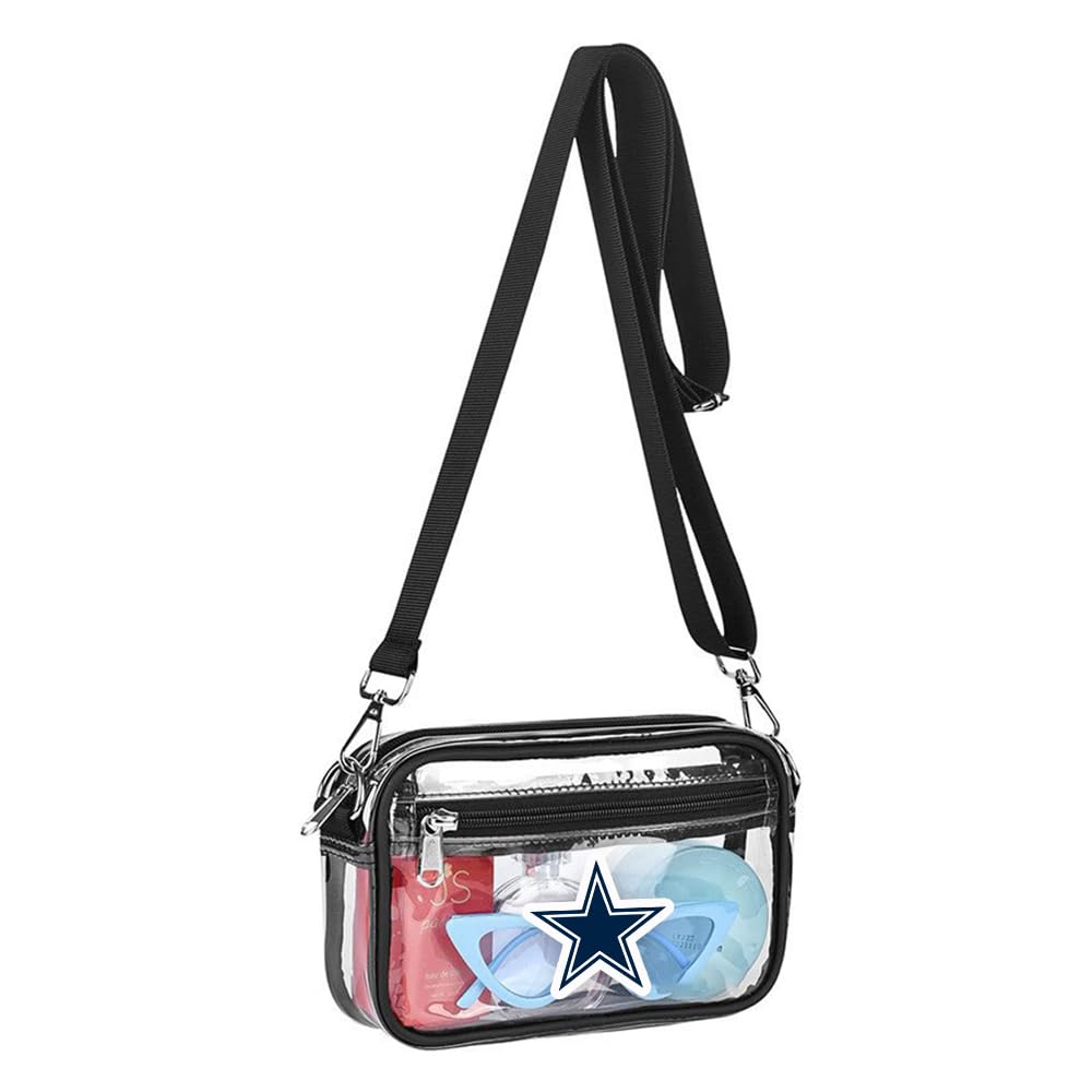 Clear Crossbody Bag for Women - Waterproof Stadium Purse with Removable Straps for Concerts, Sports & Beach - Perfect for Music Festivals, Travel & Outdoor Events