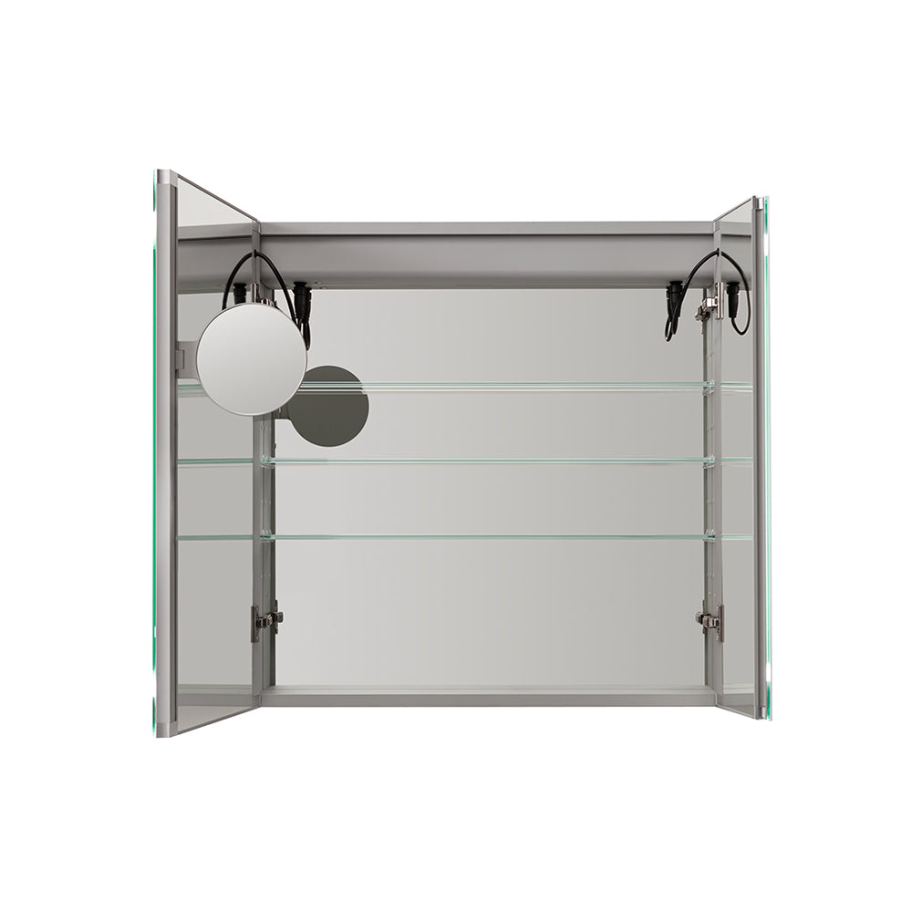 Aquadom Royale Basic Q 30x30 LED Lighted Bathroom Medicine Cabinet - Perfect for Modern Bathrooms & Vanities with Built-In Lighting