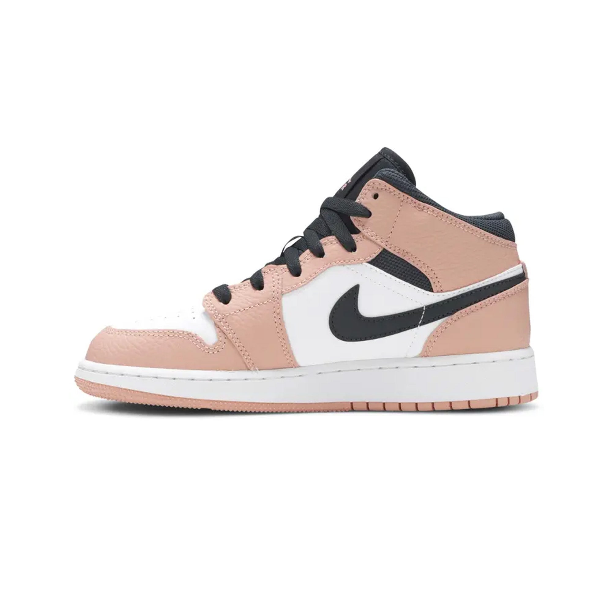 Air Jordan 1 Mid 'Pink Quartz' GS - Girls' Basketball Shoes for School & Street Fashion | Comfortable Sneakers for Sports & Casual Wear