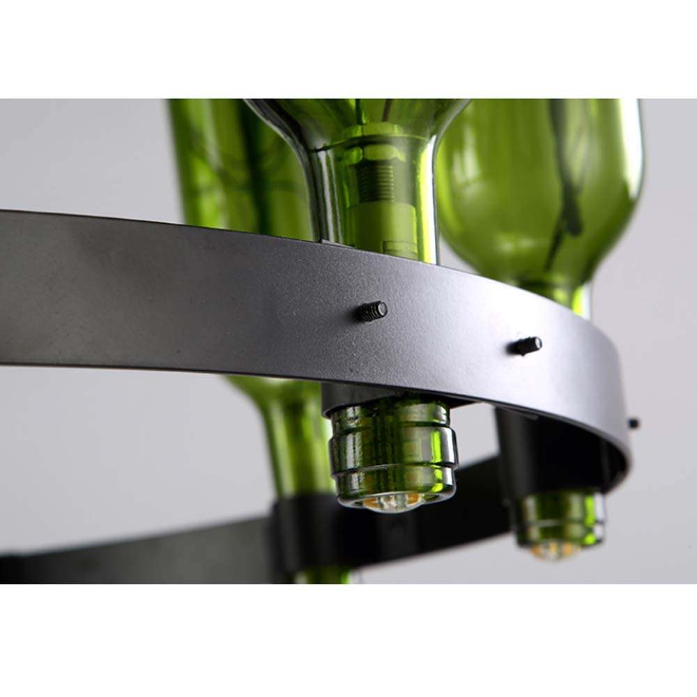 Creative Glass Wine Bottle Chandelier Ceiling Light - E27/G9 Base Artificial Plant Pendant Lamp for Indoor Decoration, Restaurant & Home Lighting | Perfect for Dining Room, Bar, Cafe and Living Room Ambiance