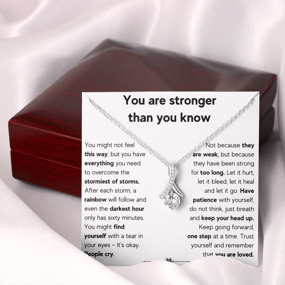Get Well Soon Gifts for Women - Encouragement & Sympathy Jewelry Set with Inspirational Necklace, Message Card & Gift Box | Thoughtful Recovery Present for Hospital, Chemo, Surgery or New Beginnings
