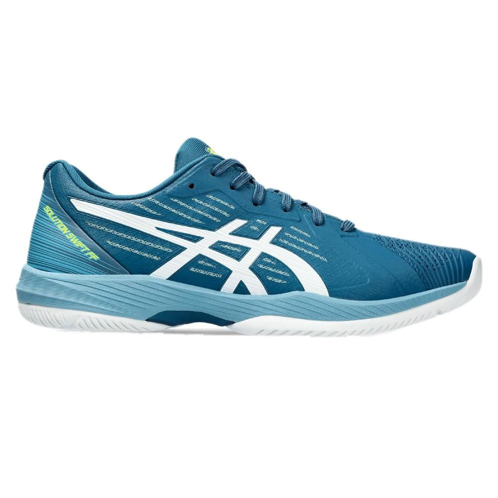 ASICS Solution Swift FF Men's Tennis Shoes - Lightweight Performance Court Shoes for Men in Teal/White | Perfect for Competitive Matches & Training Sessions