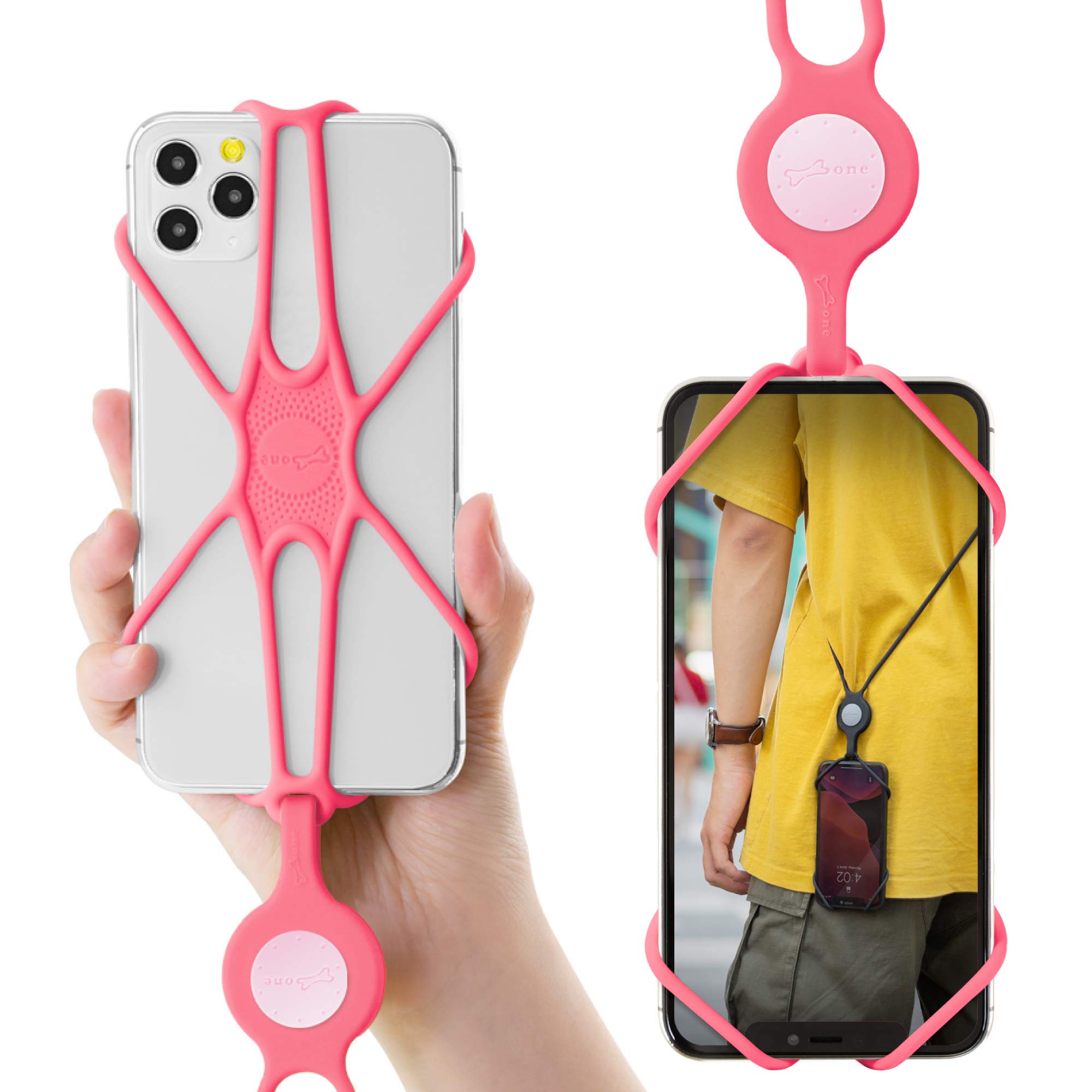 Adjustable Silicone Phone Lanyard - Universal Neck Strap Holder for iPhone, Samsung & Most Smartphones - Secure Hands-Free Carrying for Work, Travel & Outdoor Activities
