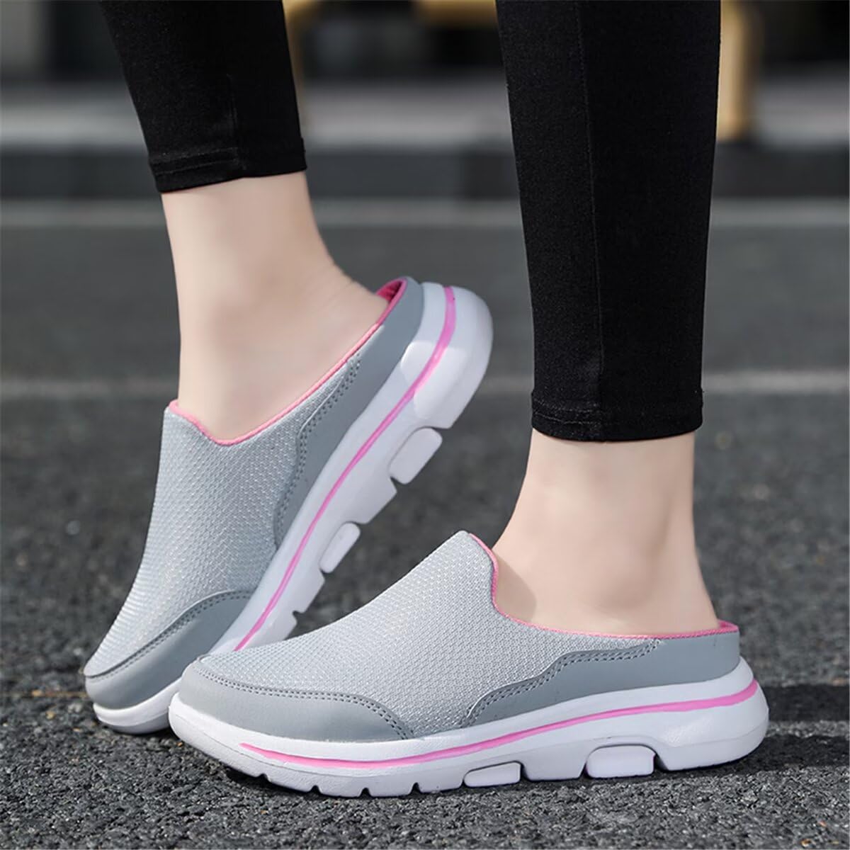 GSLMOLN Unisex Slip-On Mule Shoes - Lightweight Backless Walking Sneakers with Arch Support | Summer Beach Clogs & Athletic Outdoor Shoes for Men & Women | Perfect for Casual Wear, Travel, and Sports Activities