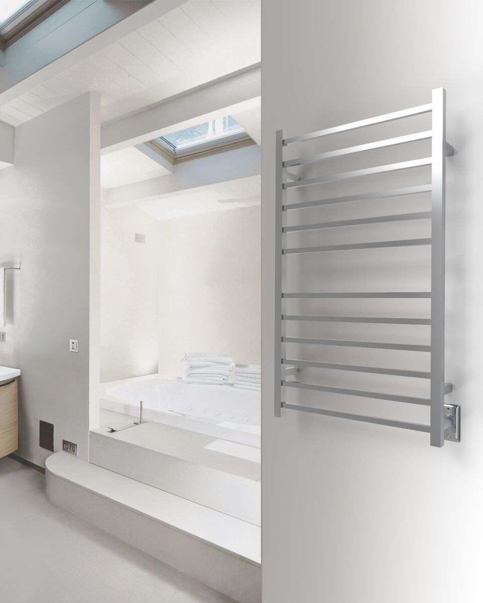 Amba Radiant Large Square Plug-in & Hardwired Bathroom Towel Warmer - 23.6