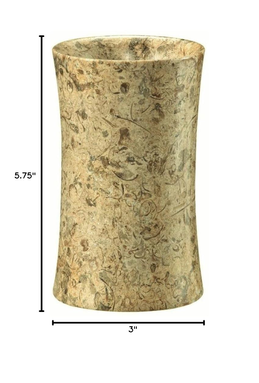 KhanImports Coral Stone Tumbler - Handcrafted 35th Wedding Anniversary Gift for Couples, Unique Coral Themed Drinkware for Home Decor & Romantic Celebrations