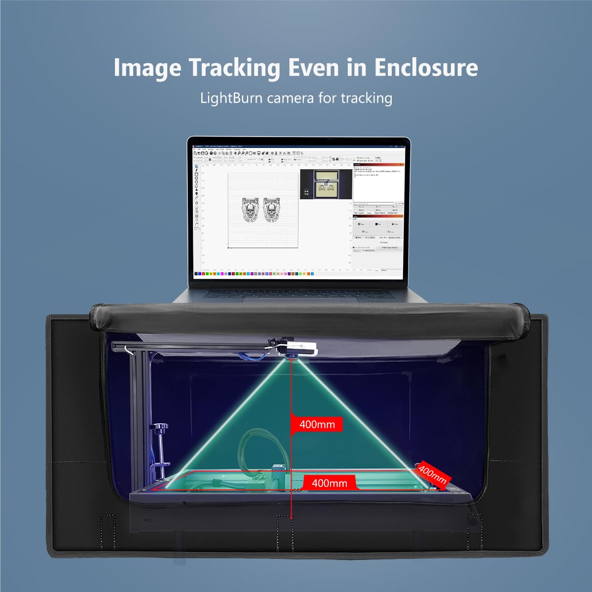 Upgraded Lightburn Camera for Laser Engraver - Wireless Bridge for Lightburn Software with Precise Positioning & Image Tracing | Compatible with xTool, Atomstack, Creality Longer Laser Machines | Perfect for Wood Engraving, Metal Marking & DIY Craft Projects