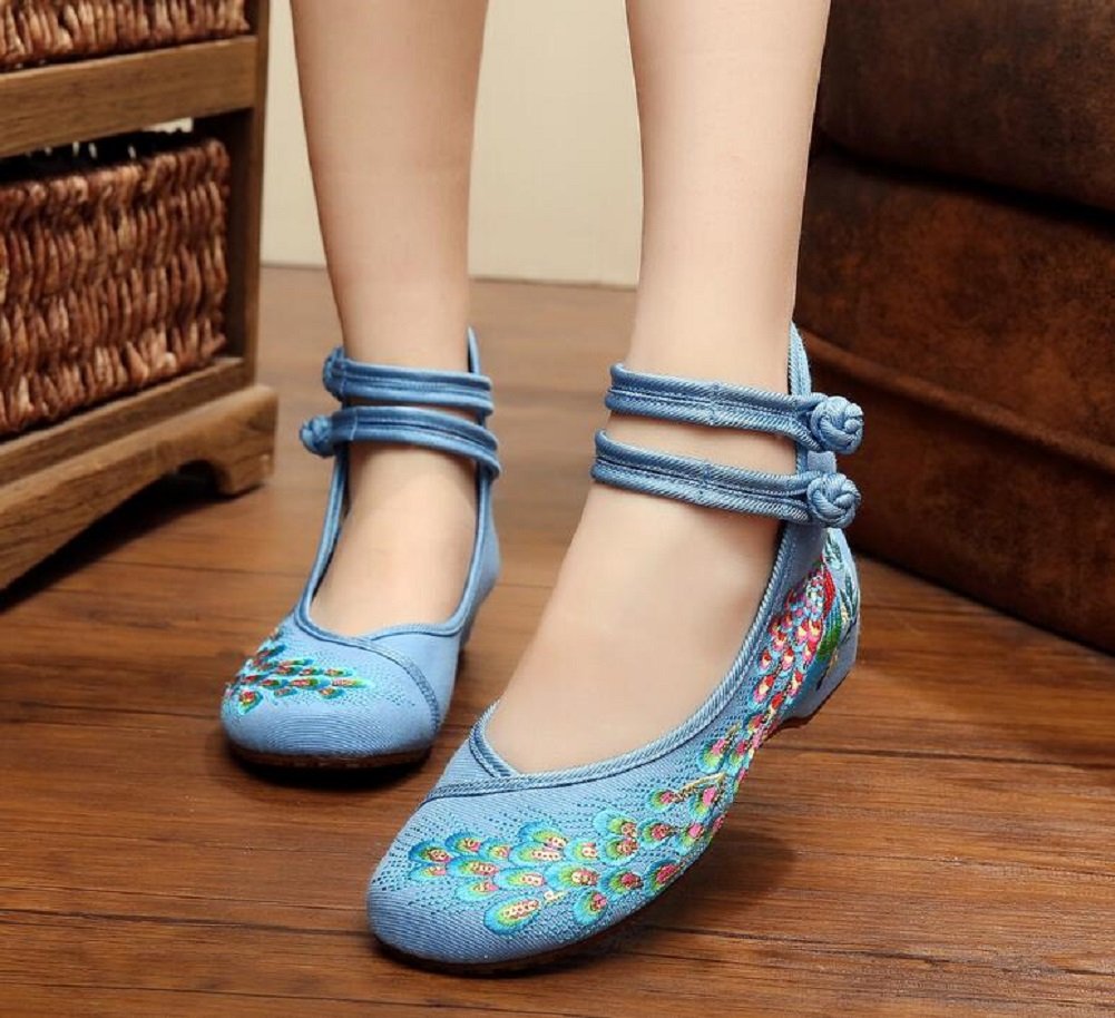Vintage Chinese Qipao Shoes - Elegant Embroidery Canvas for Women