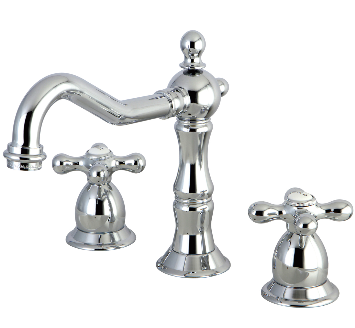 Heritage 8 Inch Widespread Bathroom Faucet with Cross Handles - Classic Design for Vanity Sinks, Perfect for Traditional and Modern Bathrooms