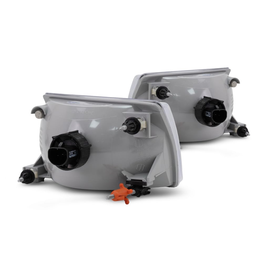 1998-2000 Mazda B3000 Headlight Assembly Pair - Driver & Passenger Side with Bulbs (MA2502113 & MA2503113) | Direct Fit Replacement | Improved Night Visibility for Safer Driving