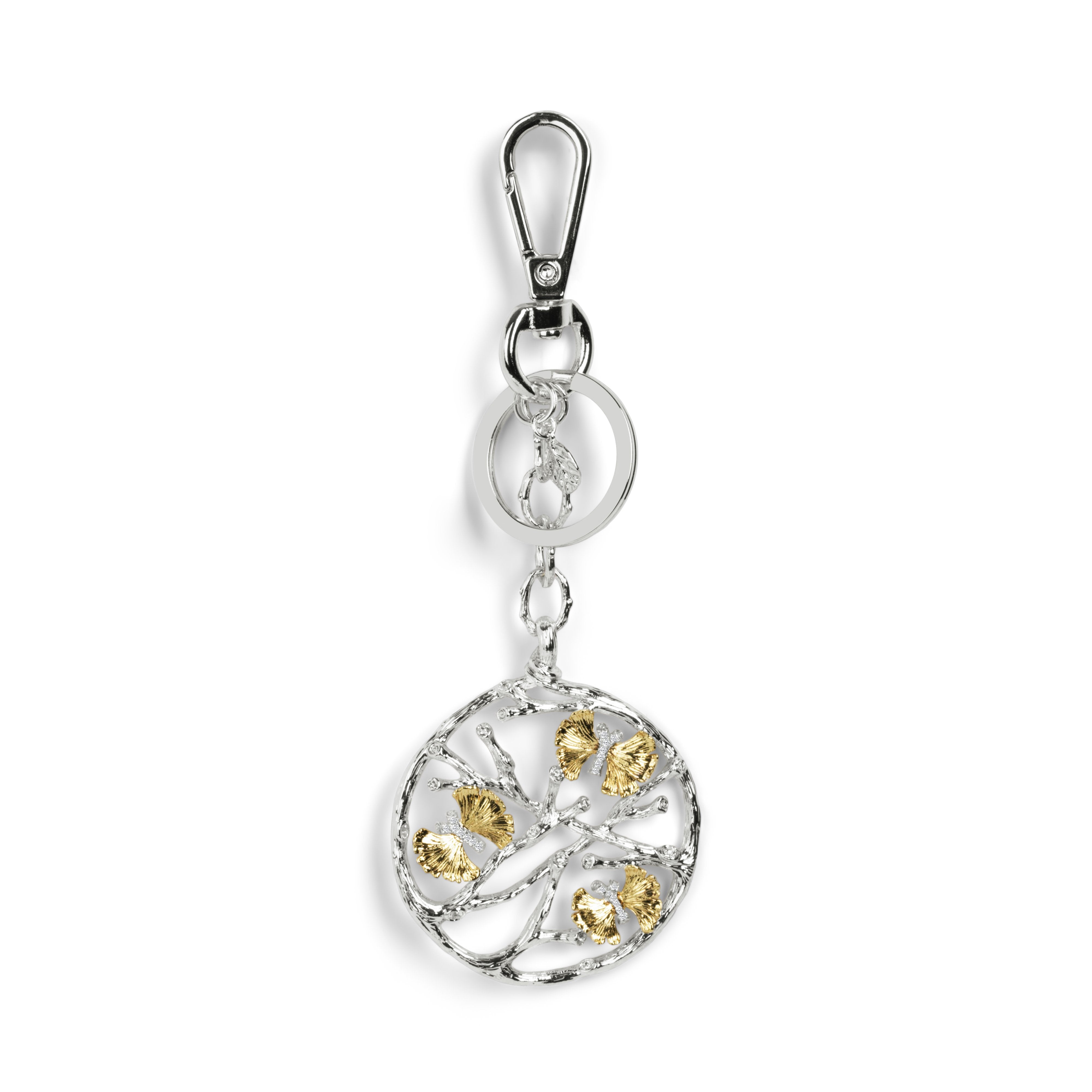Elegant Butterfly Ginkgo Keychain - Unique Leaf Design for Women & Men - Perfect for Gifts, Bags, and Everyday Carry