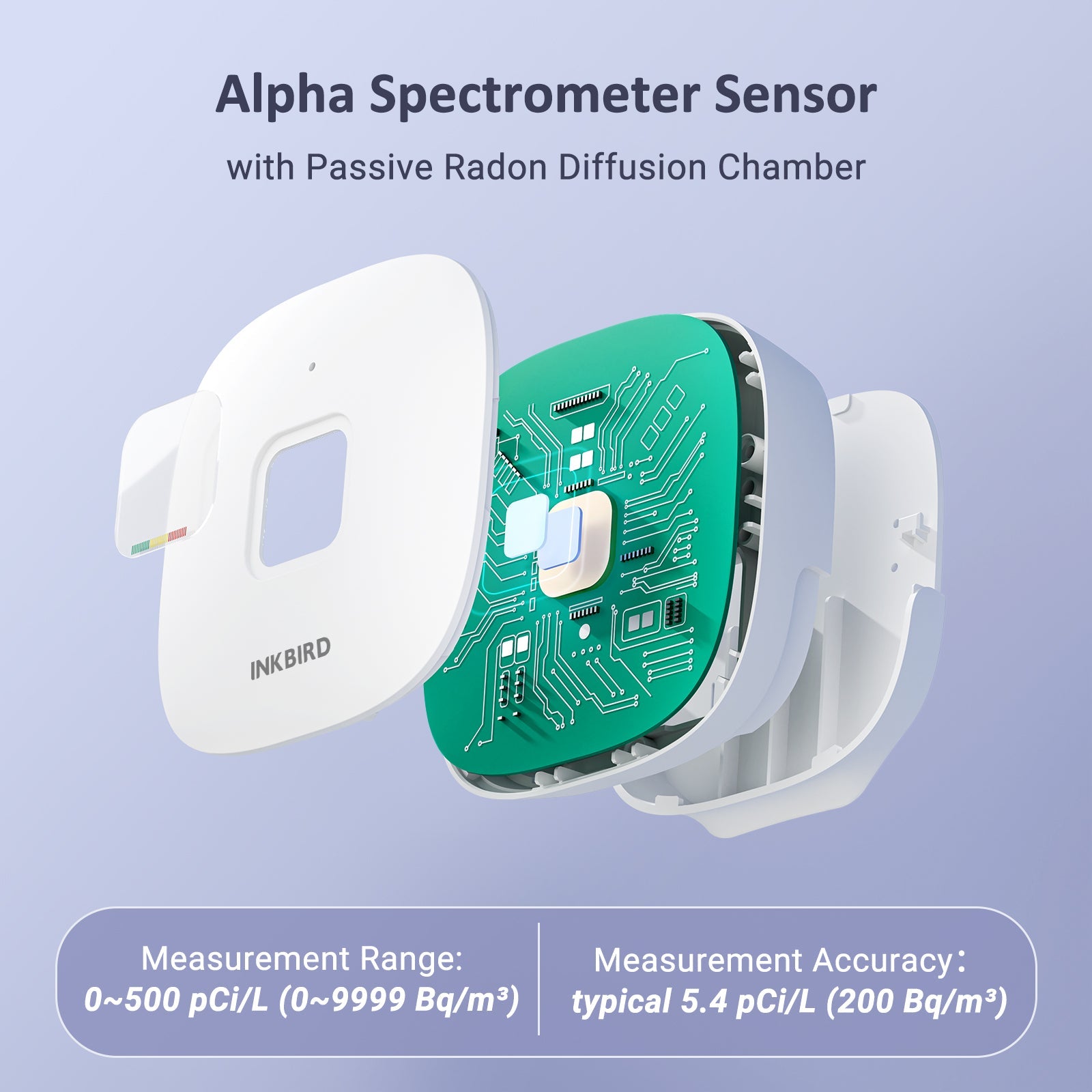 Radon Detector INK RD3 - Digital Radon Gas Monitor with Long-Term Testing | Home & Office Safety