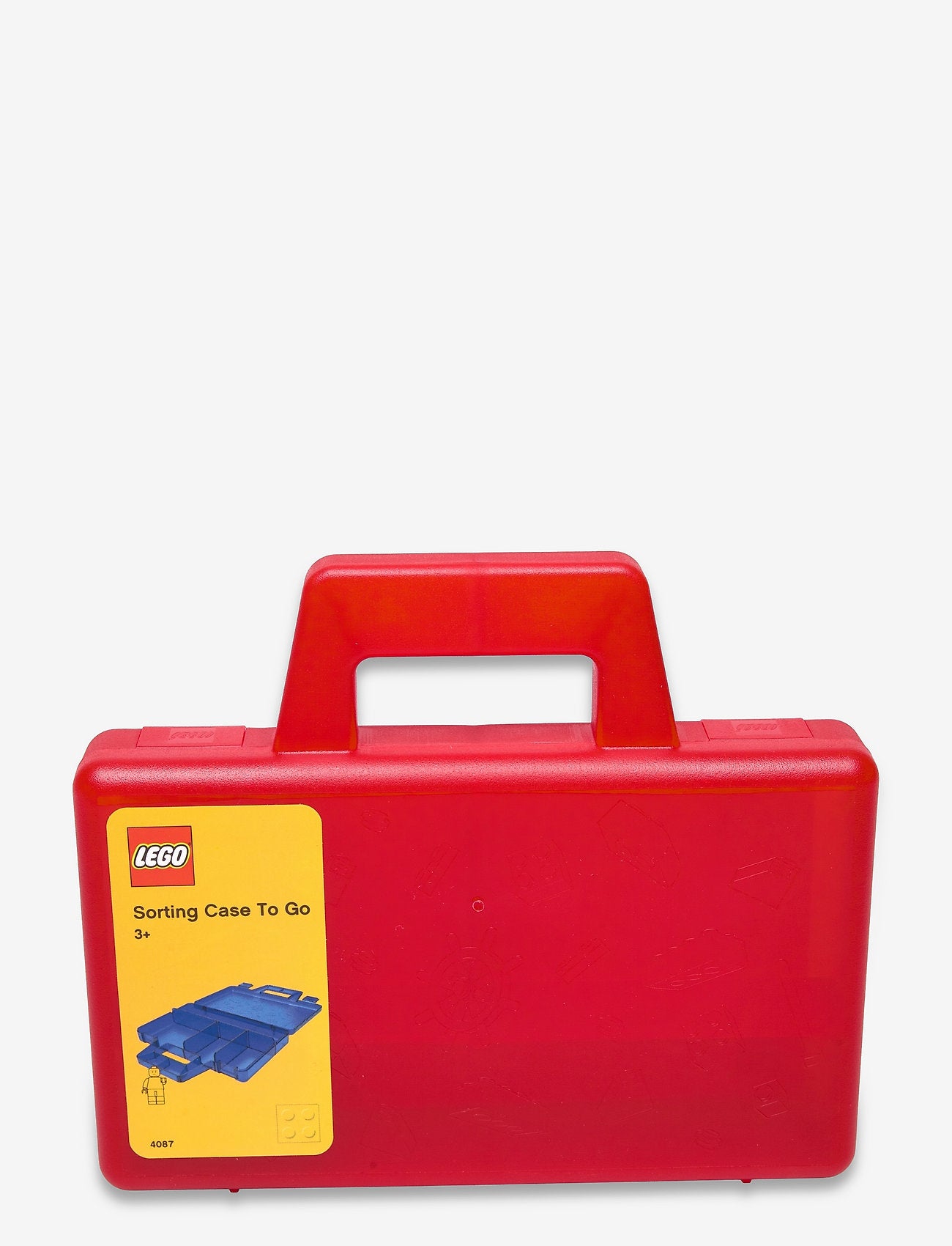 Lego Sorting Case To Go - Transparent Red Storage Box for Organizing Lego Bricks - Perfect for Travel, Home & Classroom Organization
