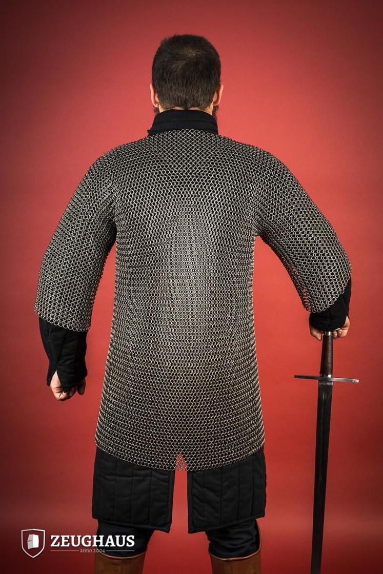 Chainmail Haubergeon - 9mm Steel Round Ring Medieval Armor for LARP, Cosplay & Renaissance Fairs | Oil-Finished for Durability & Authentic Look