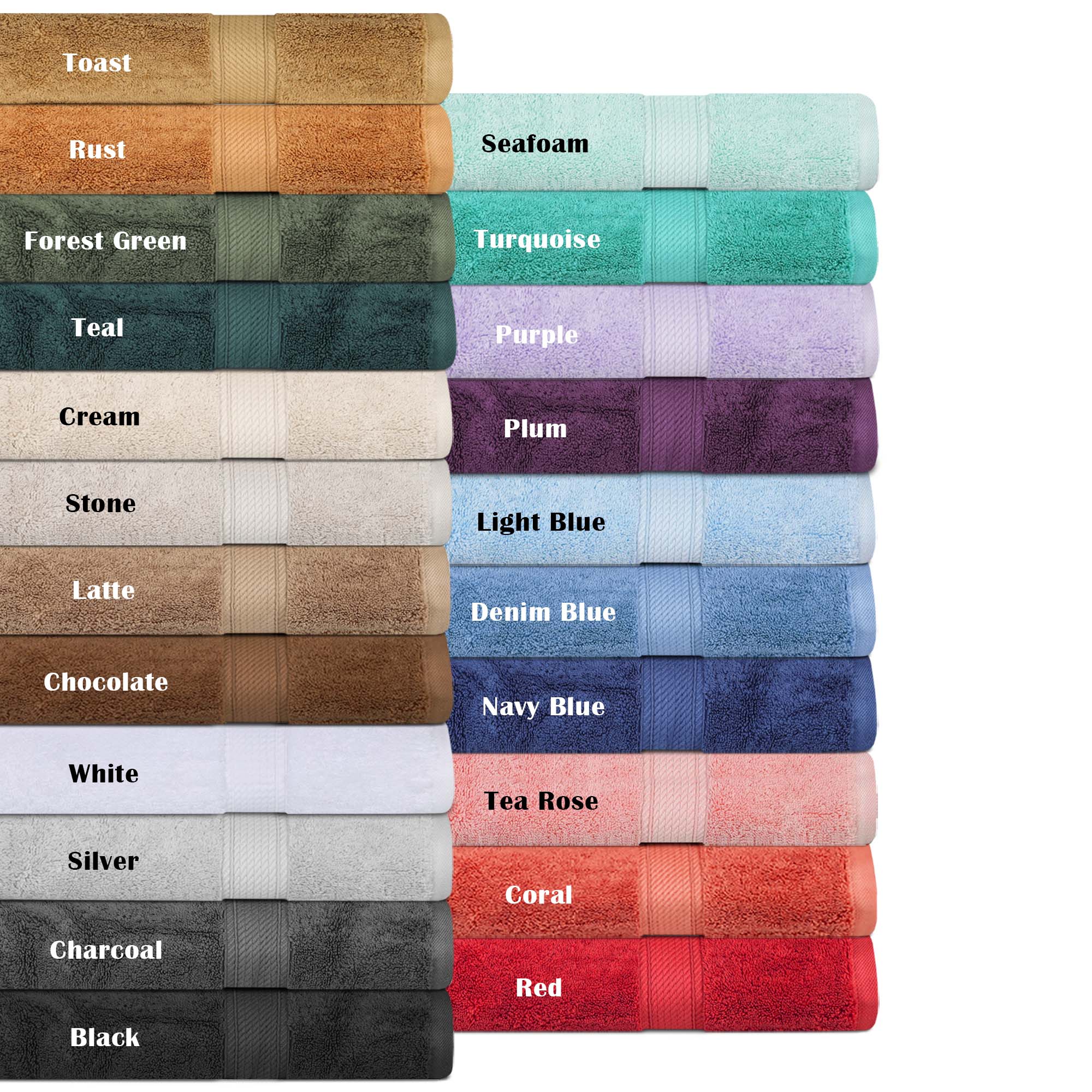 Premium 8-Piece Egyptian Cotton Towel Set - Ultra Soft, Heavyweight & Plush for Bath, Spa & Luxury Home Decor
