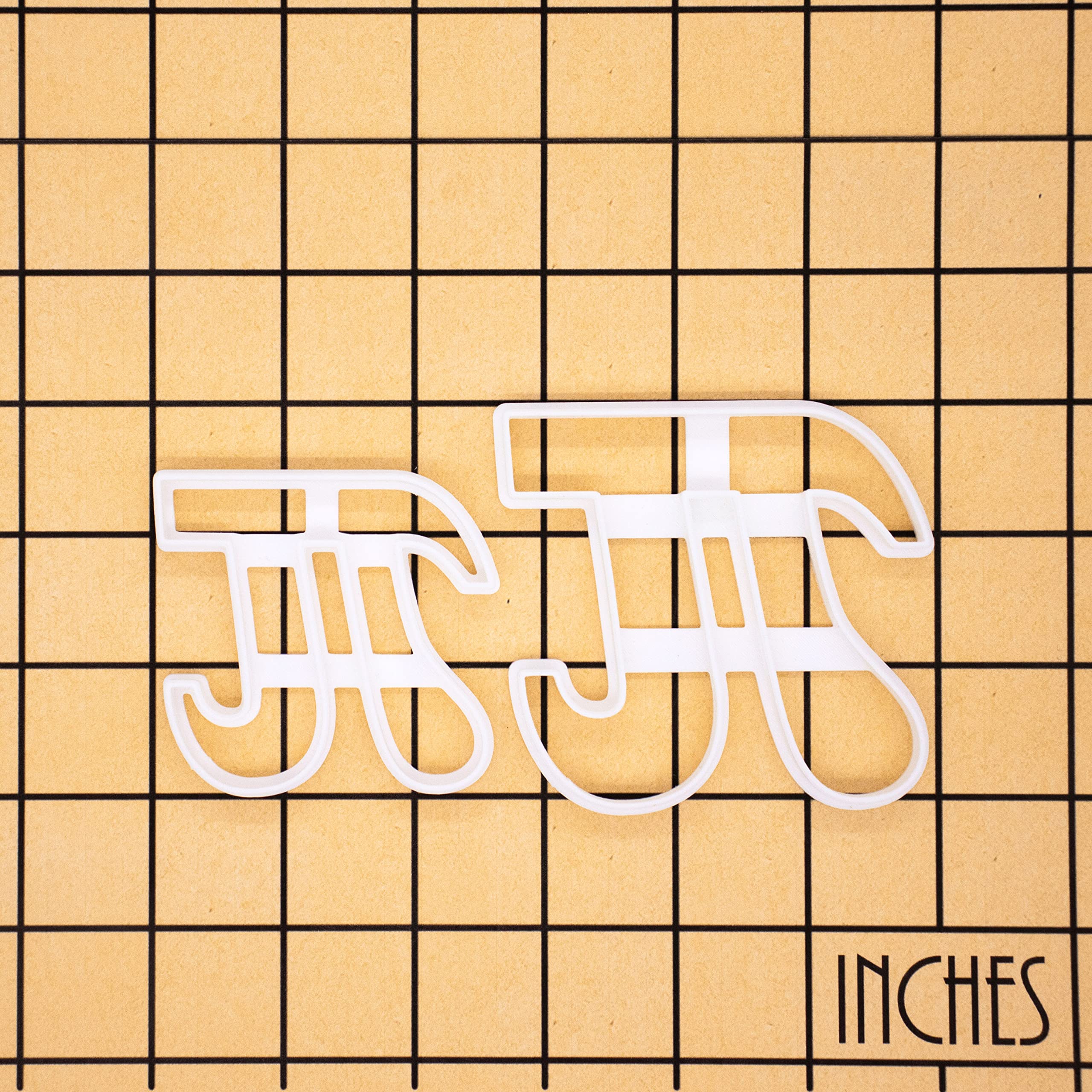 Bakerlogy Set of 2 Stainless Steel Pi Cookie Cutters - Small & Large Sizes for Perfect Math-Themed Cookies, Pies and Baking Decorations | Ideal for Pi Day, Math Class Treats and STEM Baking Projects