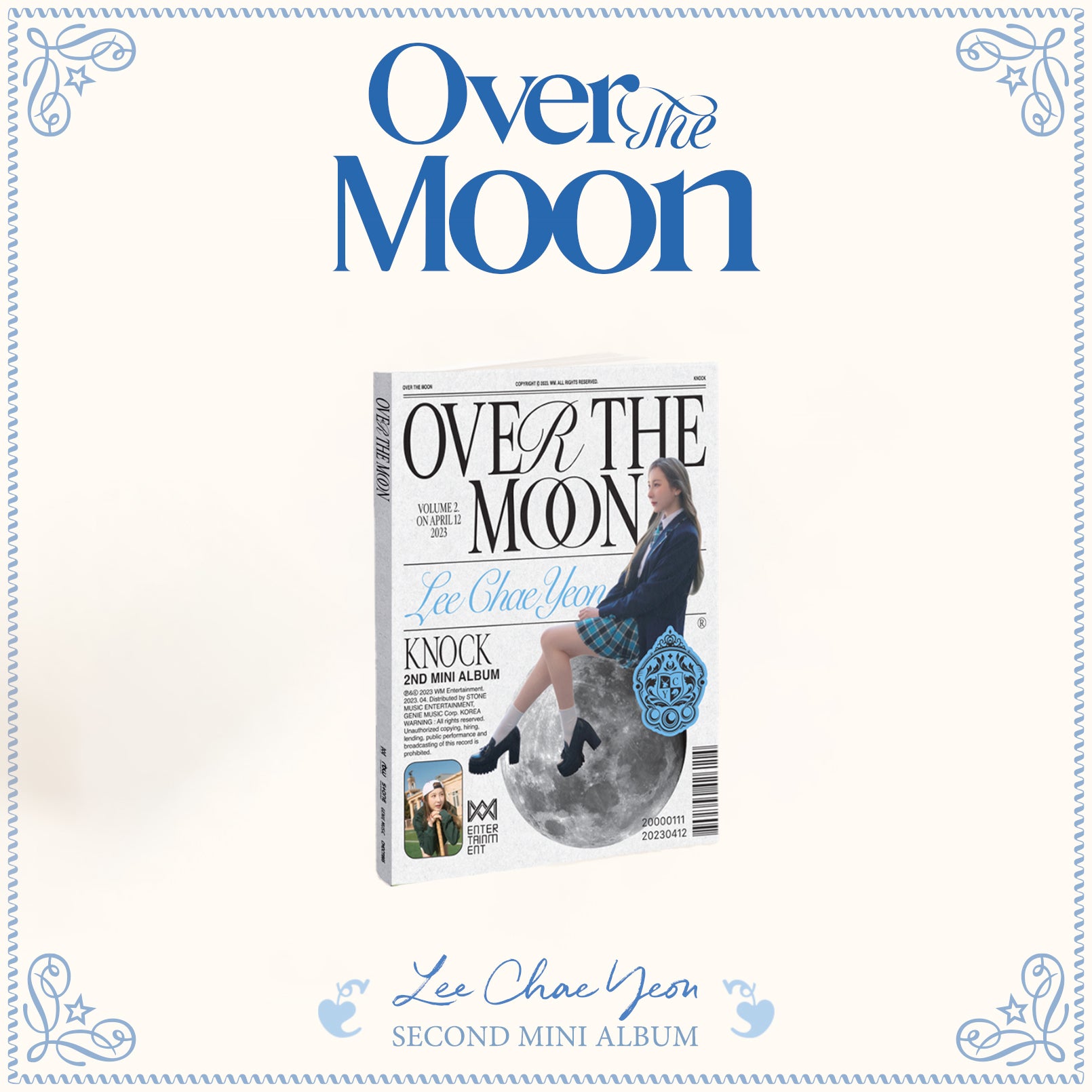 LEE CHAEYEON 2nd Mini Album 'OVER THE MOON' - Kpop Music CD with Photobook - Perfect for Kpop Fans, Collectors and Gift Giving