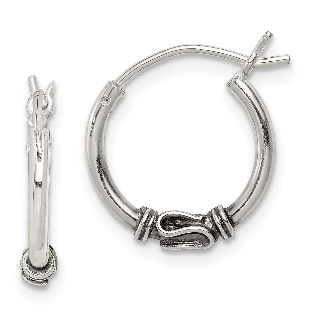 Vintage Silver Hoop Earrings with Clutch Back - Elegant Dangle Wire Earrings for Women, Perfect for Parties, Weddings & Everyday Wear