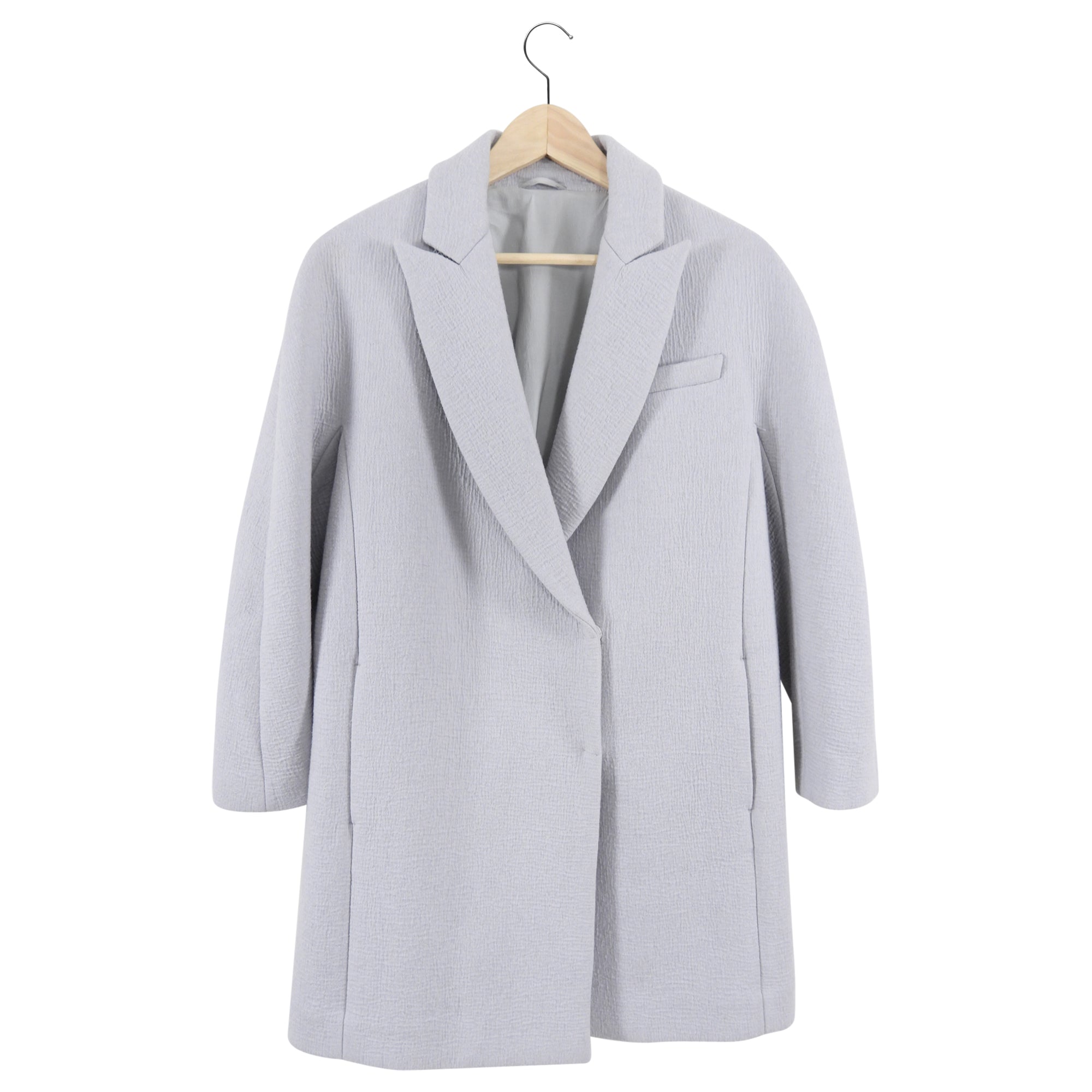 Brunello Cucinelli Grey Spring Coat Women's Lightweight Jacket | Size IT42 / US 6 | Perfect for Office Wear & Spring Outings