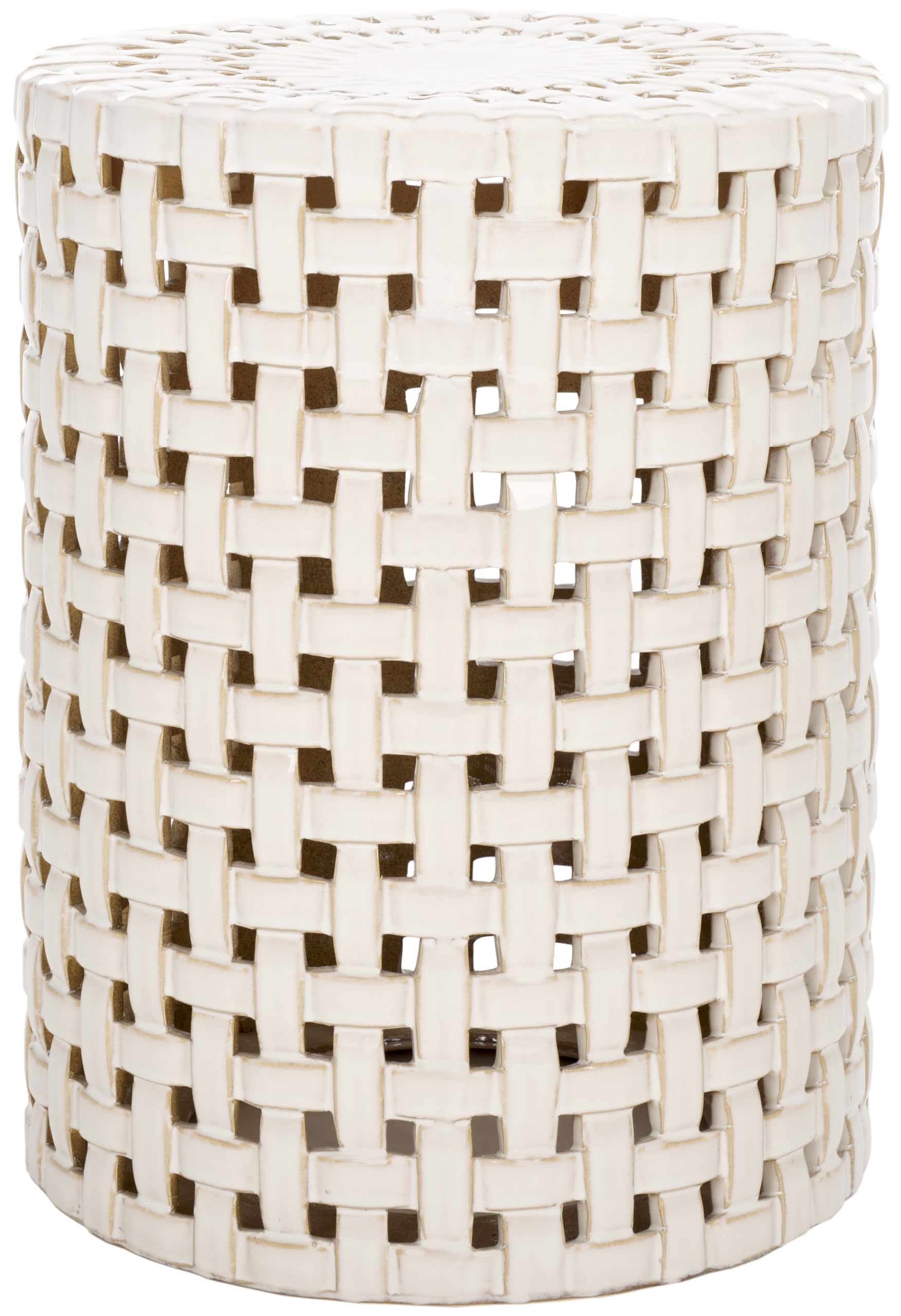 SAFAVIEH Sayre 18-inch Ceramic Garden Stool - Cream Decorative Accent Table for Indoor & Outdoor Use - Perfect for Living Room, Bathroom, Patio, Side Table & Plant Stand - Ready to Use Fully Assembled Home Decor