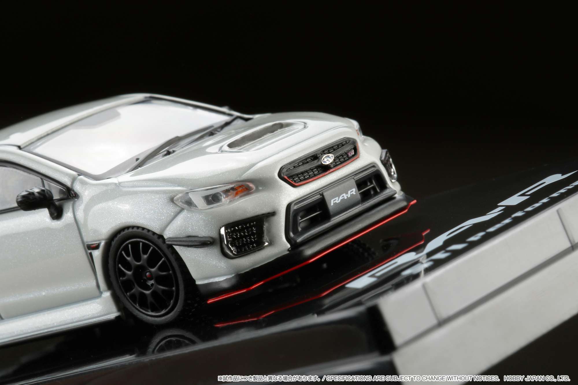1:64 Subaru WRX STI RA R Full Option Diecast Model Car with Engine Display - Crystal White Pearl - Collectible Hobby Japan Scale Model for Car Enthusiasts & Display Decor