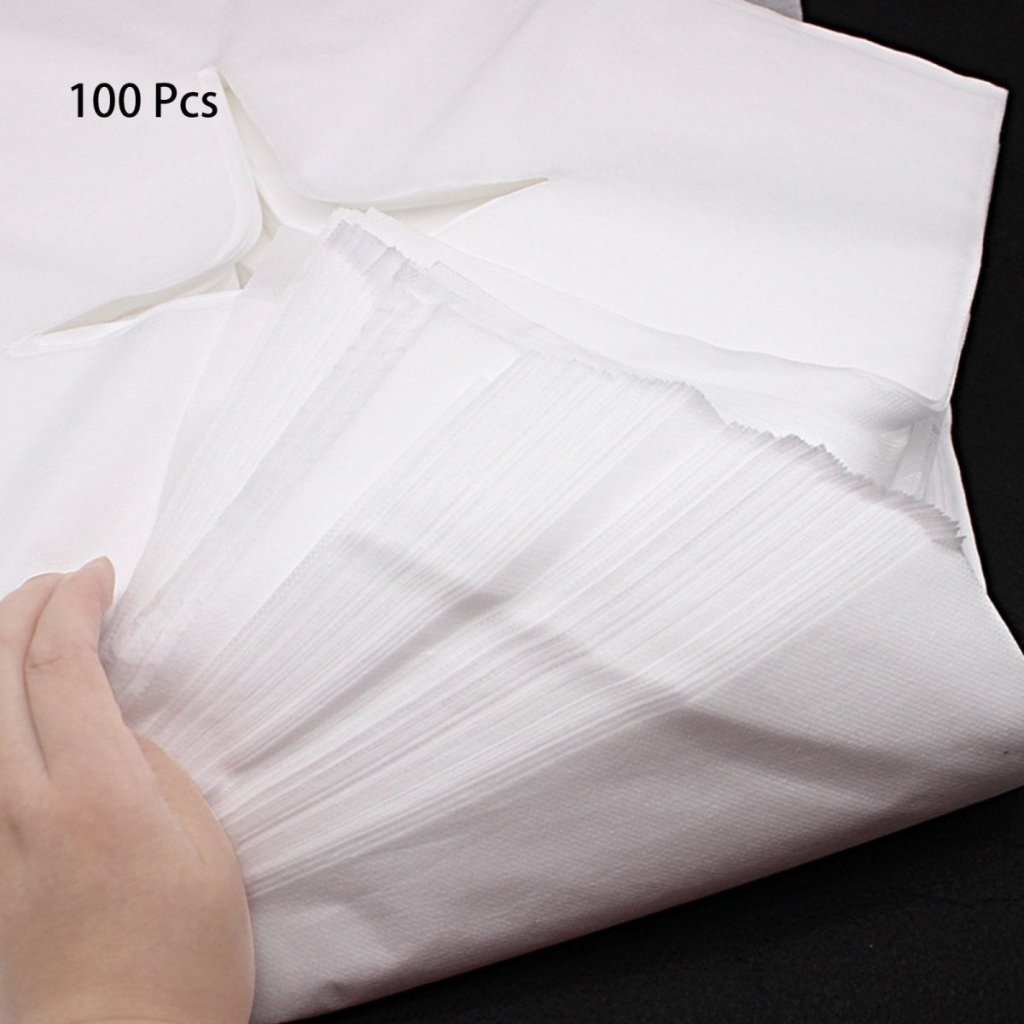 100PC Disposable Flat Headrest Covers - Diamond Pattern - Hygienic Protection for Salon, Spa, Massage & Medical Use
