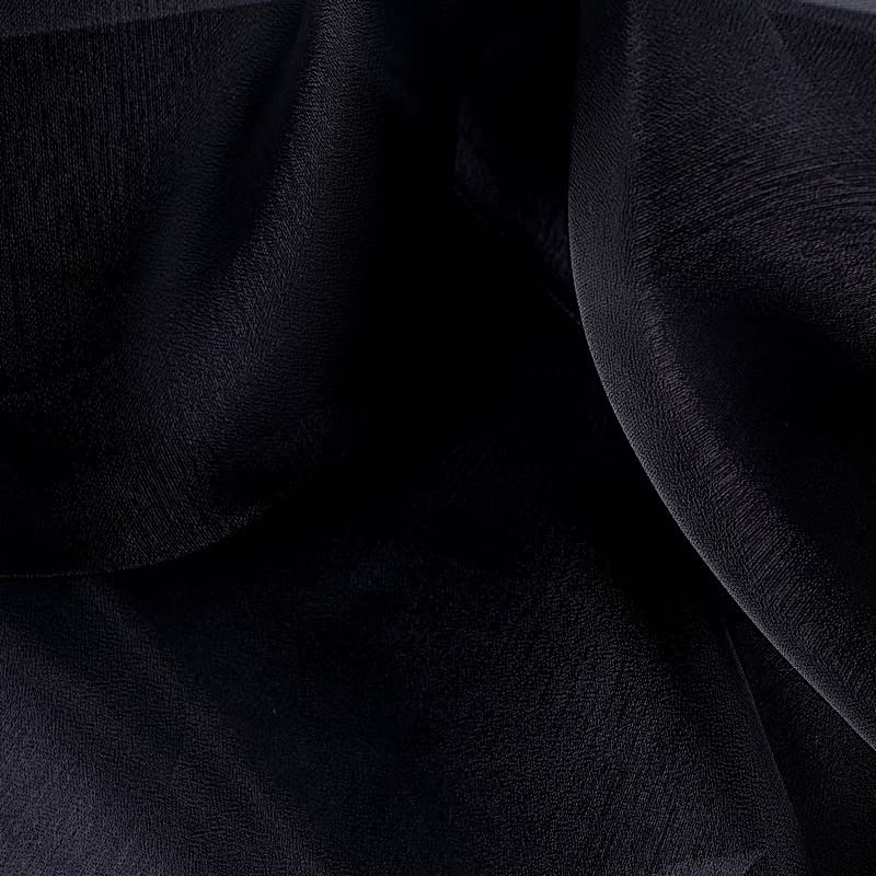 50 Extra Wide Premium Black Chiffon Chair Sashes & Bows - Elegant Wedding Ceremony & Reception Decorations for Chairs, Tables, and Venue Decoration