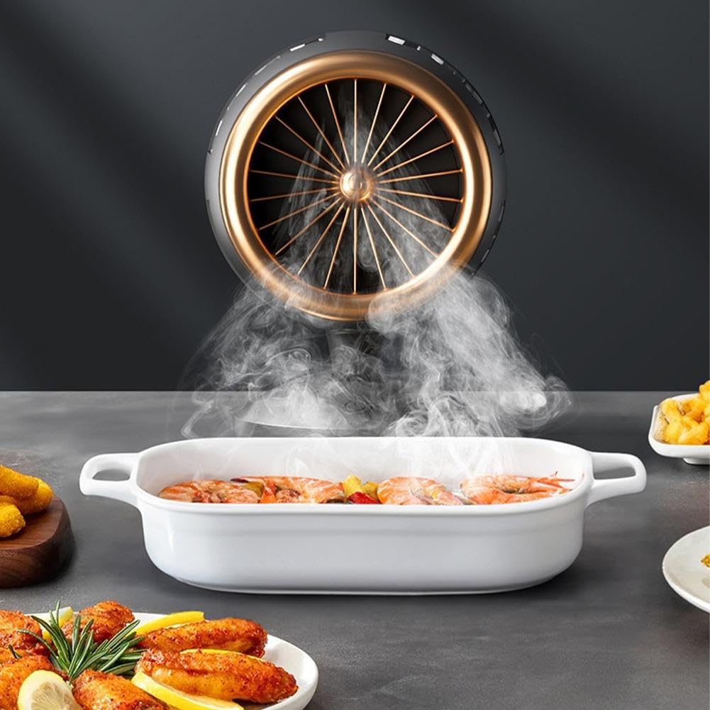 360° Adjustable Rechargeable Mini Range Hood with Smoke Filter - Portable Kitchen Exhaust Fan for Indoor Cooking, BBQ, Apartments, RVs & Dorms | Compact Ventilation Solution for Small Spaces | Perfect for Smoke Removal While Cooking, Grilling & Camping | Ideal for Home Kitchens, Outdoor Picnics, and Travel Cooking