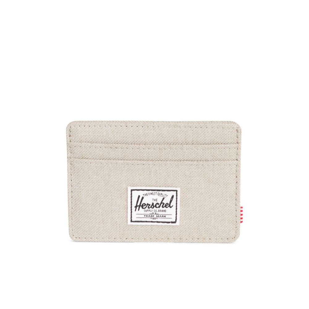 Herschel Charlie Wallet - Light Khaki Crosshatch Slim RFID Blocking Bifold Wallet for Men | Perfect for Everyday Carry, Travel & Business Use