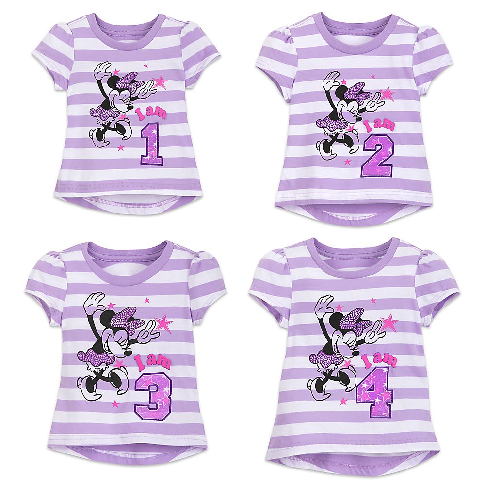 Disney Minnie Mouse Birthday T-Shirt for Girls - Cute Cotton Top for Birthday Parties & Celebrations