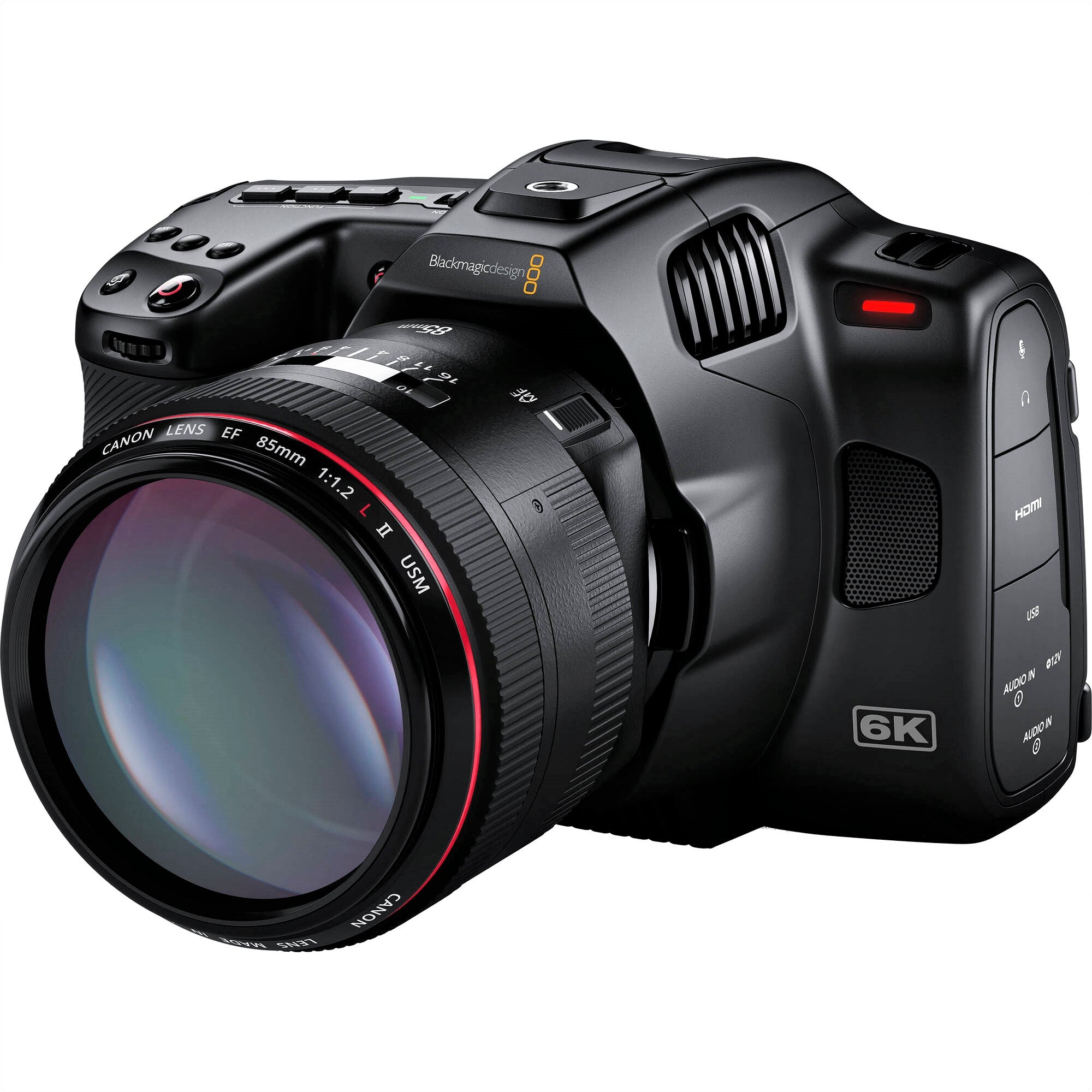 Blackmagic Design Pocket Cinema Camera 6K G2 with DaVinci Resolve Studio - Professional 6K Video Camera for Filmmaking, Vlogging & Content Creation