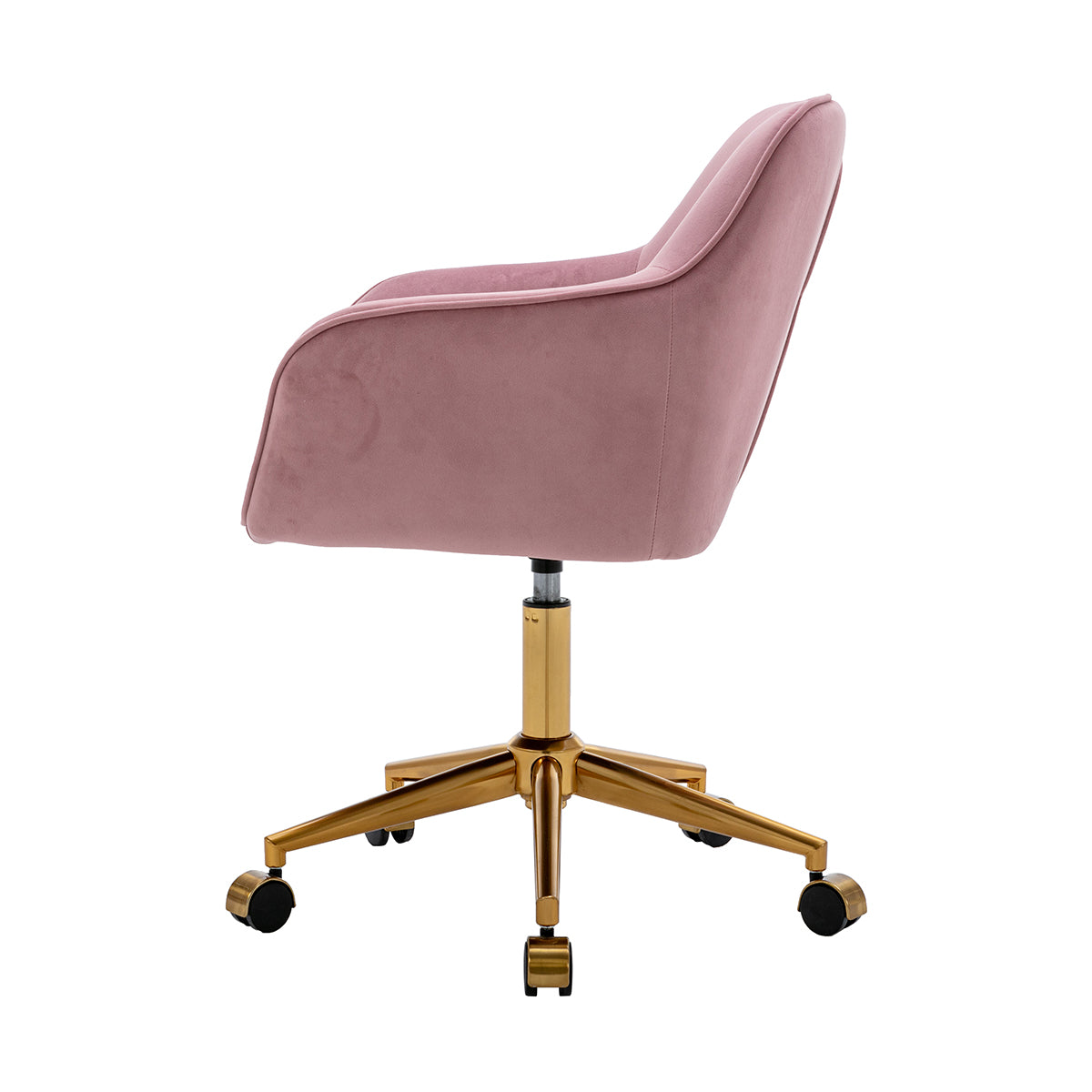 Ava Velvet Office Arm Chair - Ergonomic Desk Chair for Home & Office - Comfortable Upholstered Executive Chair for Work, Study, or Gaming