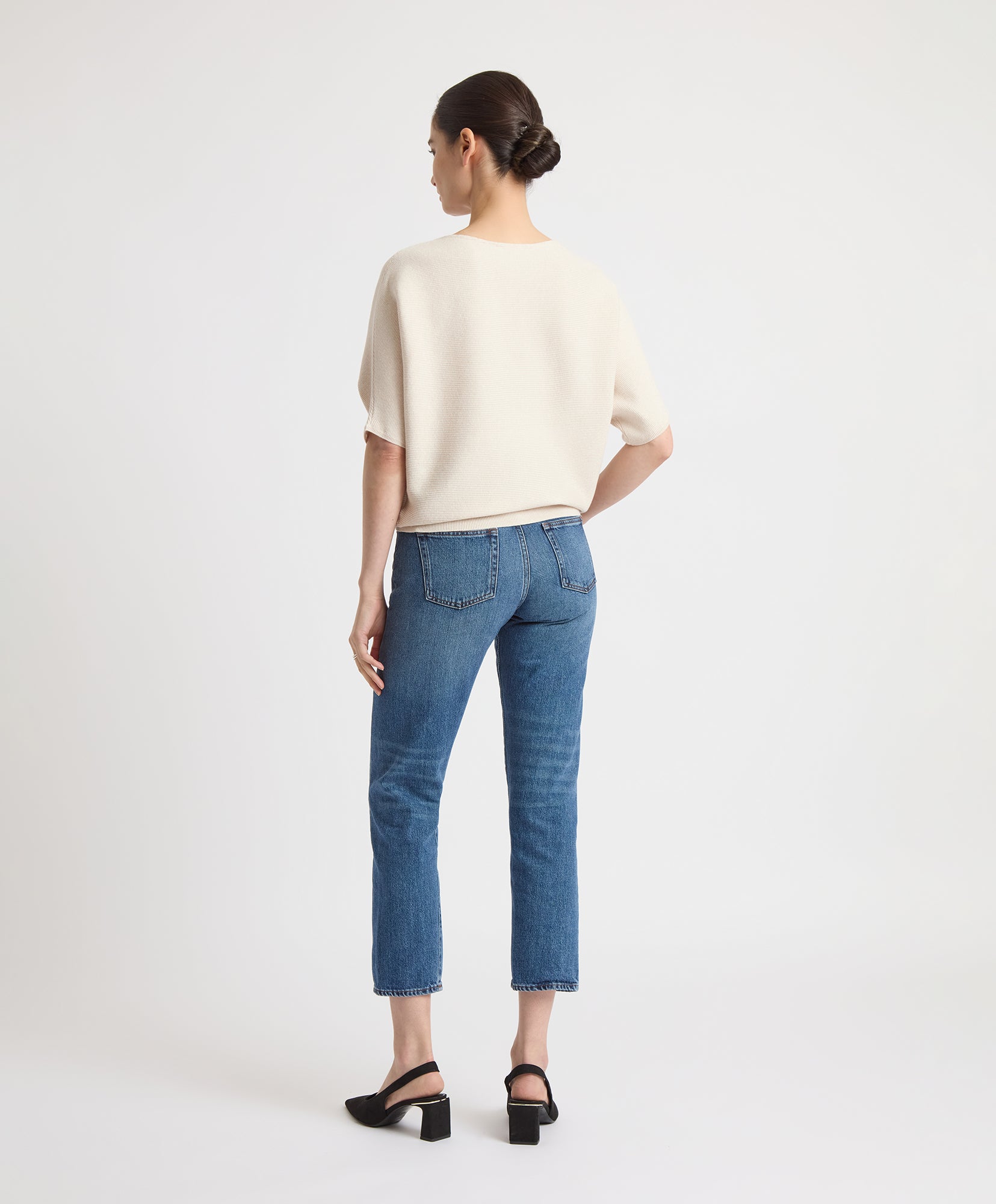 Stylish Ribbed Short Sleeve Pullover Sweater for Women | Casual Comfort Fit Knit Top | Perfect for Everyday Wear, Office & Weekend Outings