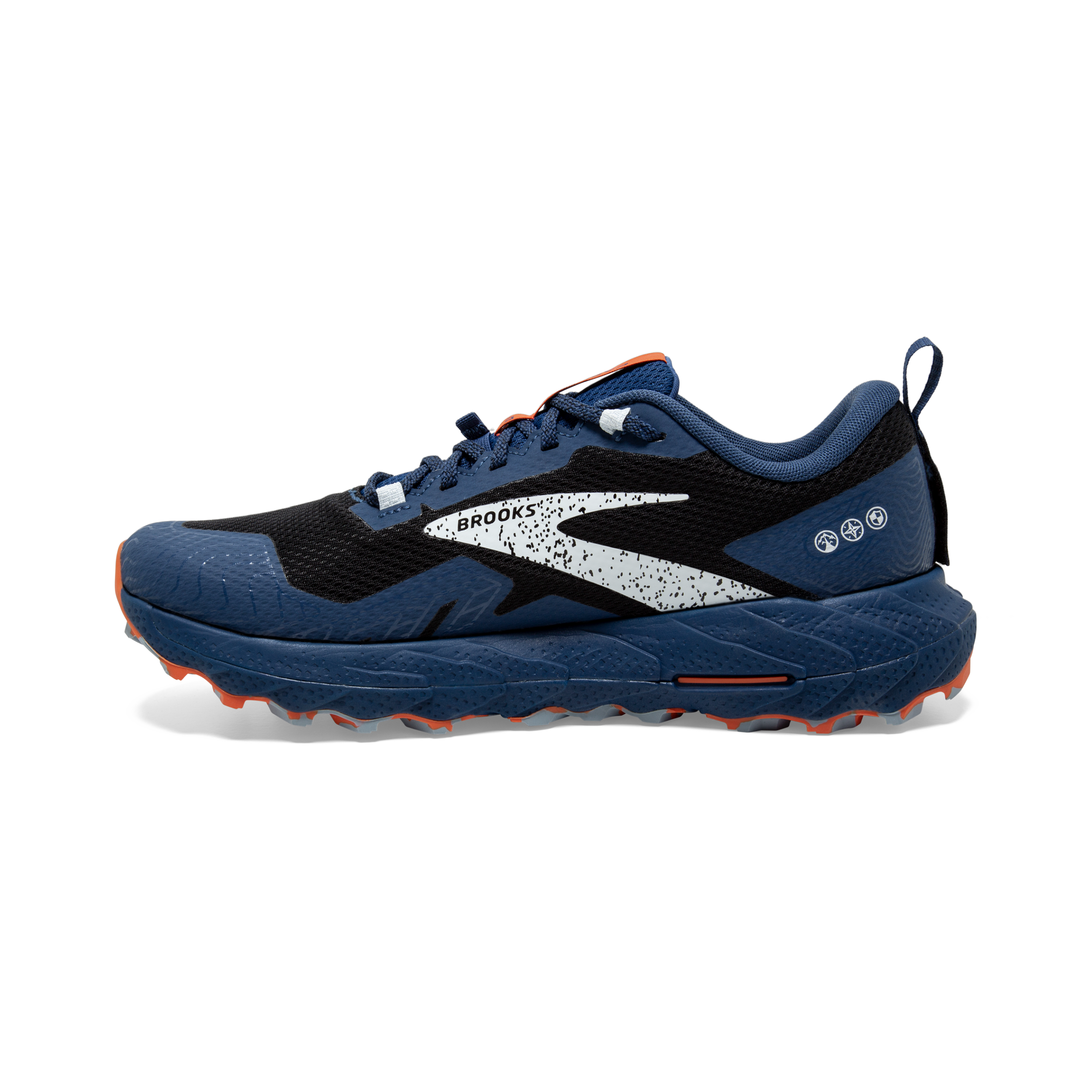 Brooks Cascadia 17 GTX Trail Running Shoes for Women - Waterproof Hiking Shoes with Gore-Tex (B Width) - Black/Blue/Firecracker - Perfect for Outdoor Adventures & Trail Running
