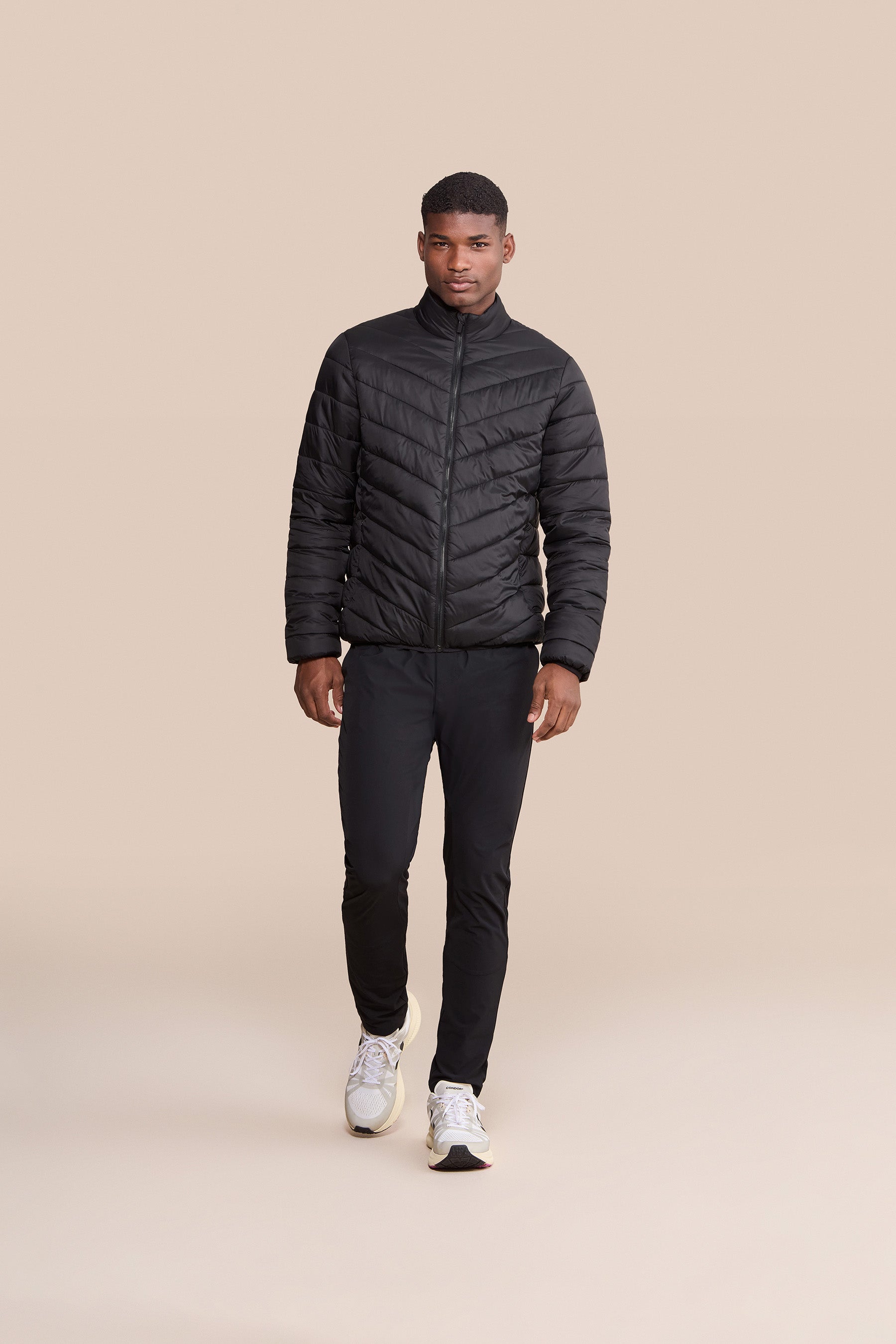Men's Lightweight Nylon Puffer Jacket - Waterproof Winter Coat for Outdoor Activities, Hiking & Travel