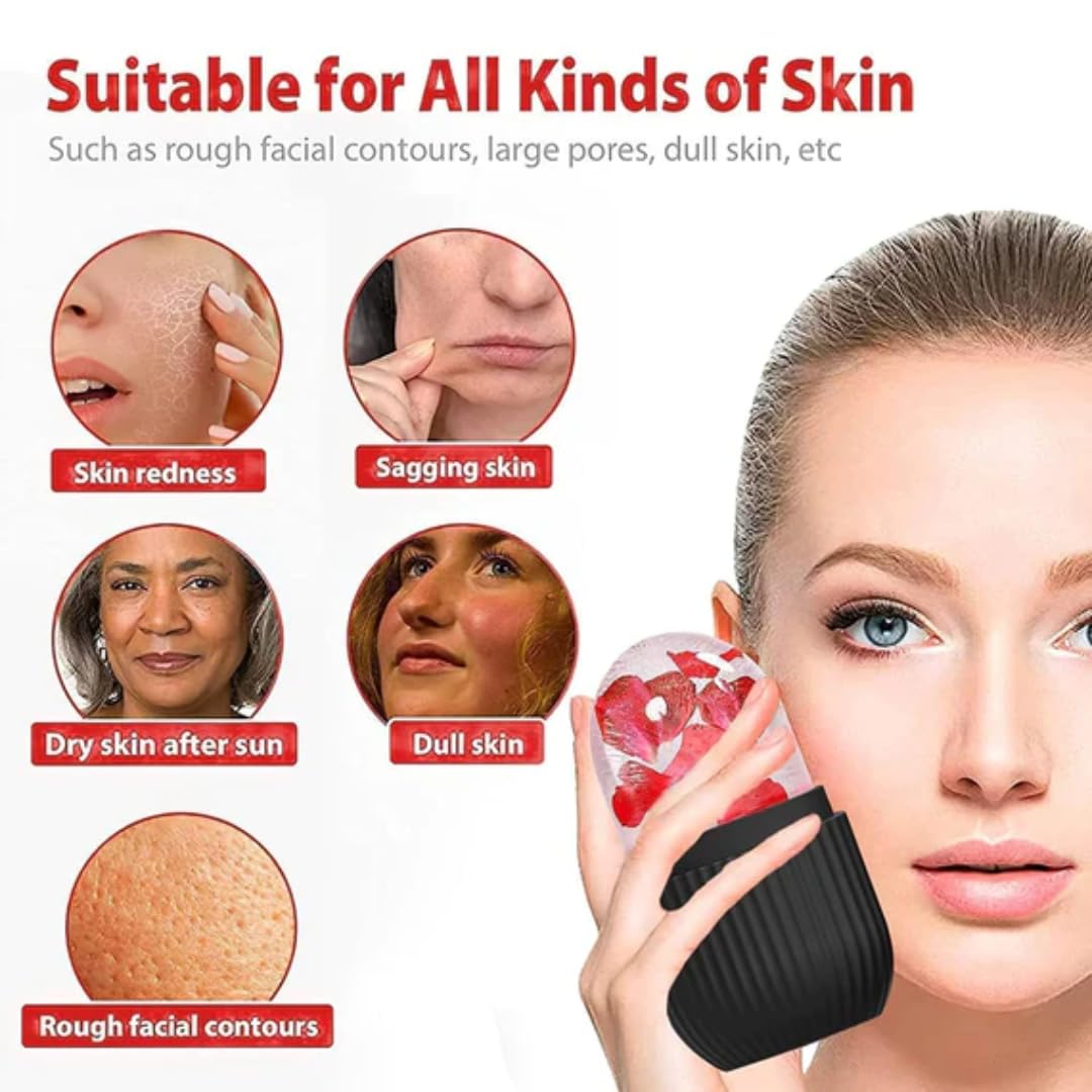 HAAPPYBOX Happybox Ice Roller for Face - Cooling Face Massager to Reduce Puffiness, Swelling & Dark Circles - Perfect for Skincare Routine, Morning Routine & Post-Workout Recovery