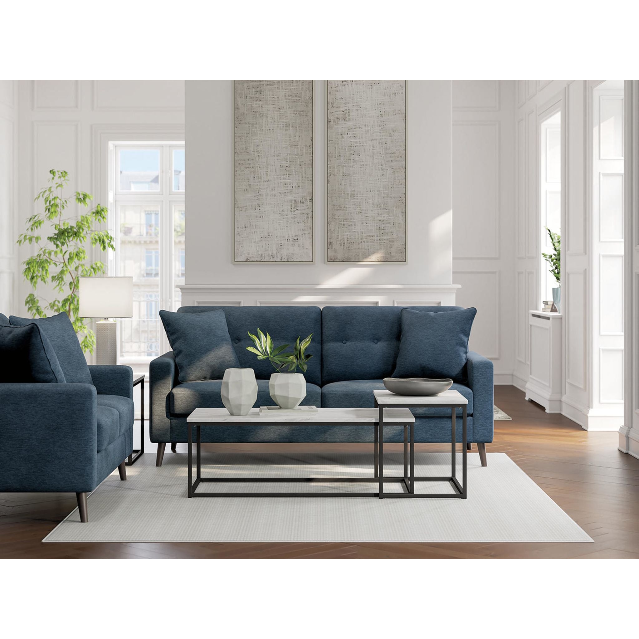 Donnesta 3-Piece Occasional Table Set - Modern Side Tables for Living Room, Bedroom, or Office - Perfect for Coffee, Books, and Decor
