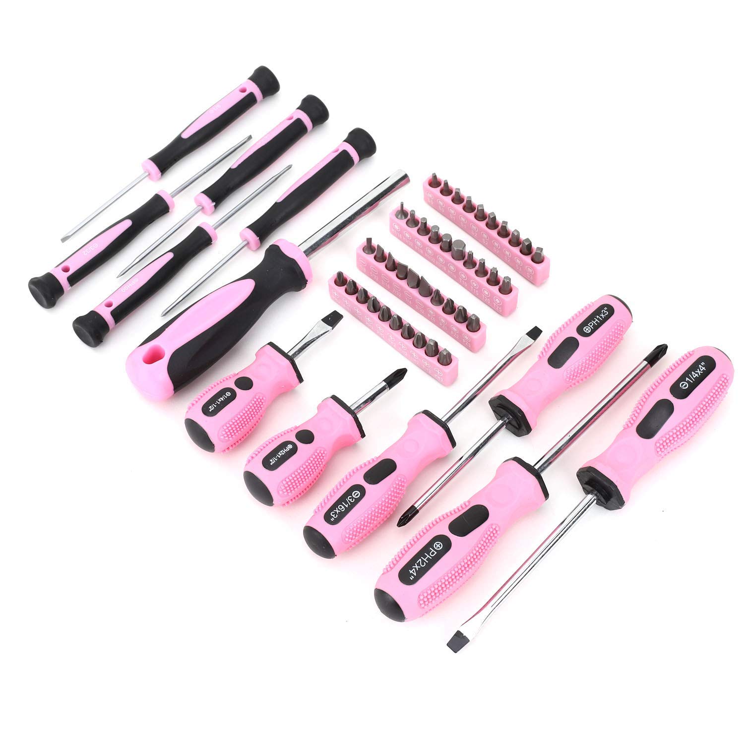 FASTPRO 220-Piece Pink Home Repair Tool Kit for Women - Includes 12V Cordless Lithium-Ion Drill Driver - Perfect for DIY Projects, Home Maintenance & Small Repairs