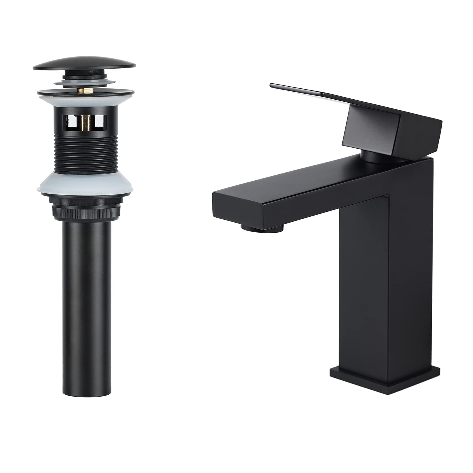 ESFORT Chrome Bathroom Sink Faucet with Pop-Up Drain and Overflow - Perfect for Modern Vanities, Guest Bathrooms & Powder Rooms