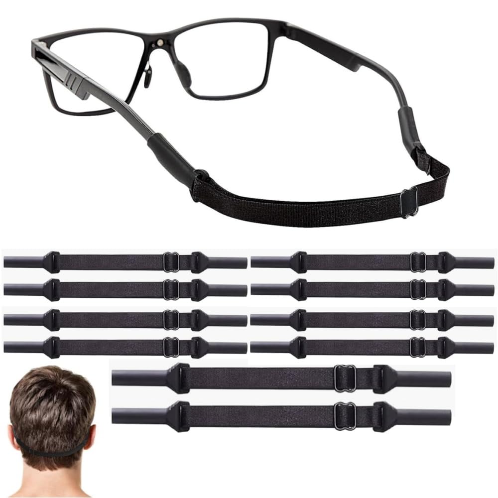 10PCS Adjustable Anti-Slip Sports Eyeglass Straps - Universal Glasses Holder for Men & Women - Perfect for Running, Hiking, Cycling & Outdoor Activities