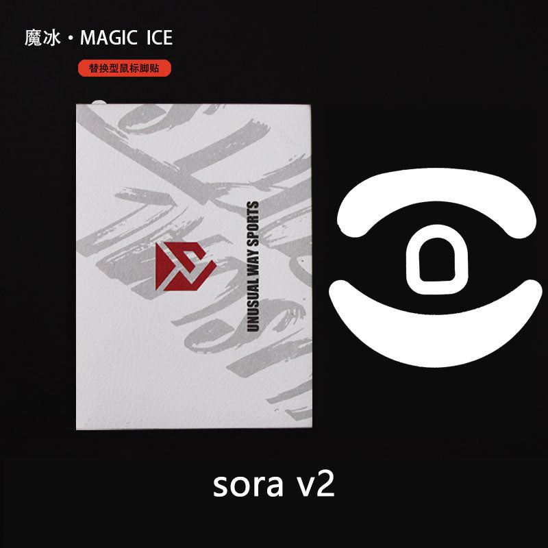 Unusual Way Sports Magic Ice Mouse Skates - Ninjutso Sora V2 Gaming Mouse for Esports & FPS | Perfect for Competitive Gaming & Smooth Gliding