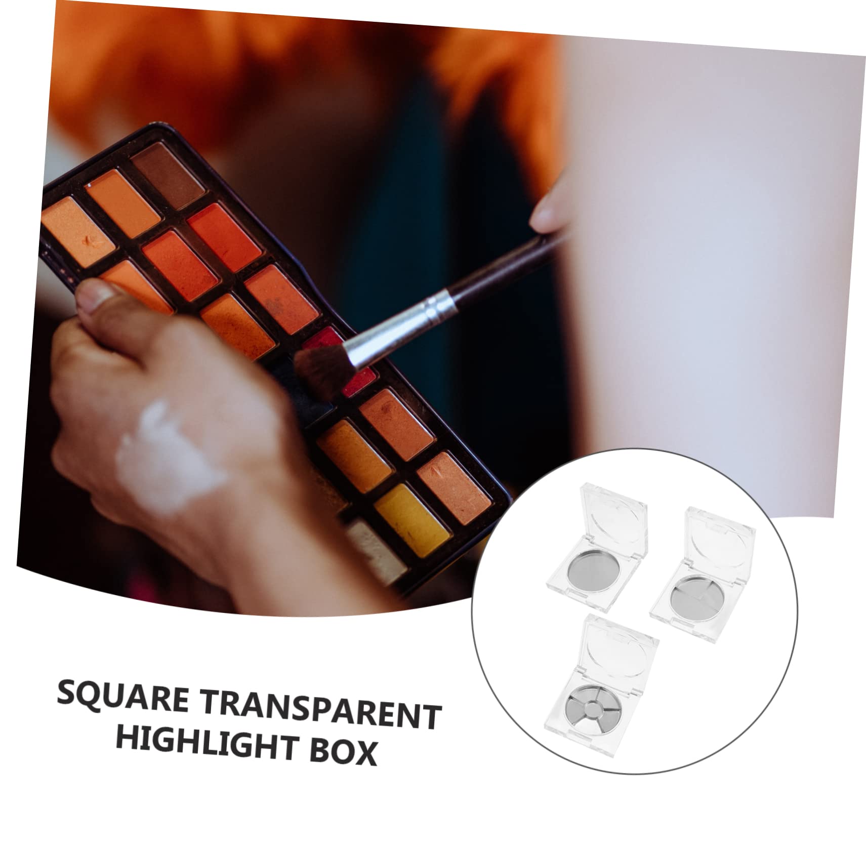 14pcs Clear Blush & Eyeshadow Empty Palette Box - Travel-Friendly Makeup Organizer with Lid, Transparent Plastic Storage Case for Eyeshadow, Blush, Highlighter - Perfect for Makeup Artists, Travel & Home Use