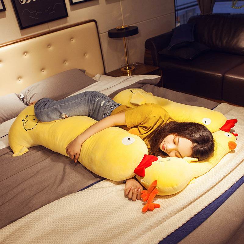 Cluckles: Ultra Soft Chonky Chicken Body Pillow Plush for Adults - Perfect for Cuddling, Home Decor, and Stress Relief