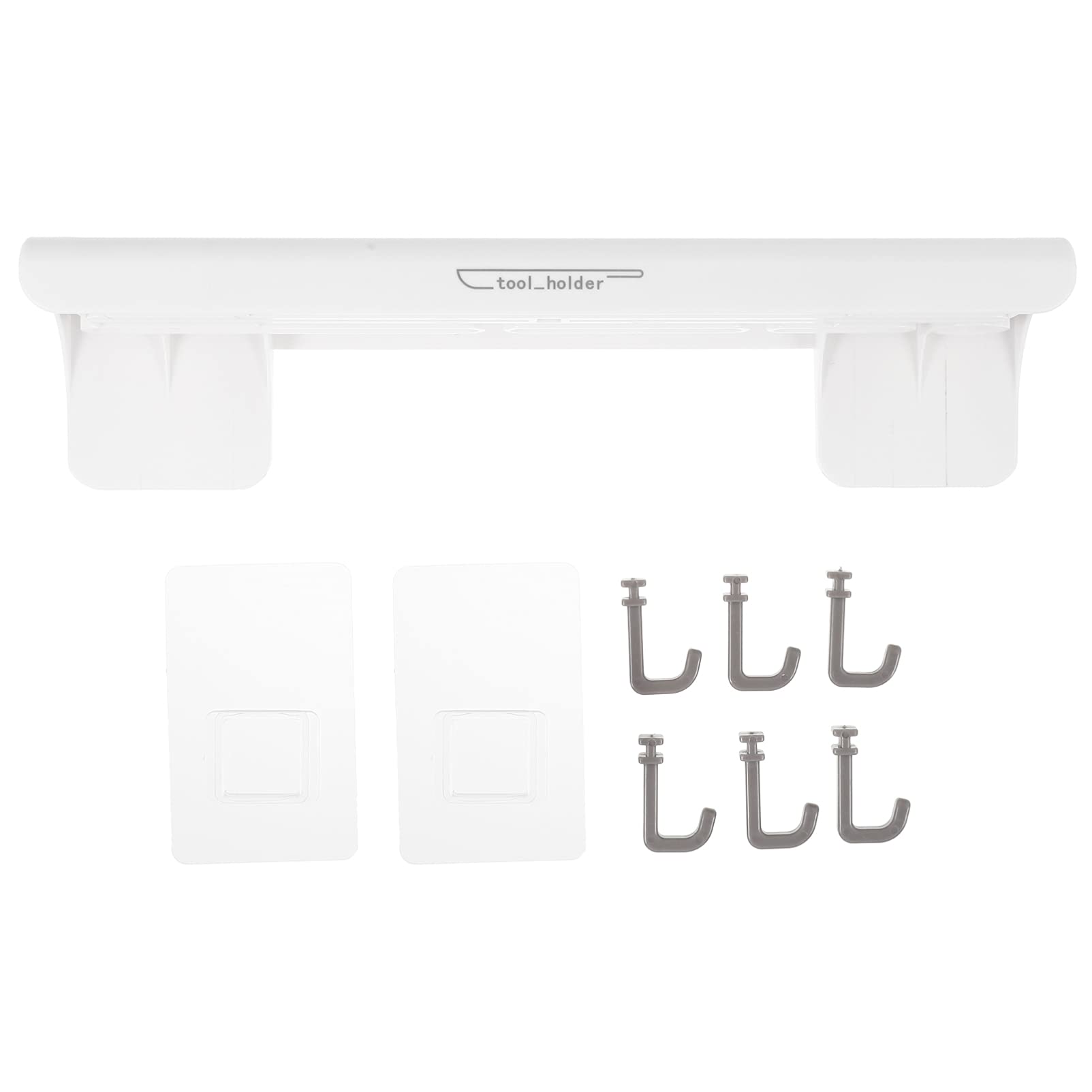 Stainless Steel Kitchen Utensil Holder with Hooks - Wall Mounted Organizer for Spoons, Ladles & Mugs - Perfect for Small Kitchen Space Saving & Organization