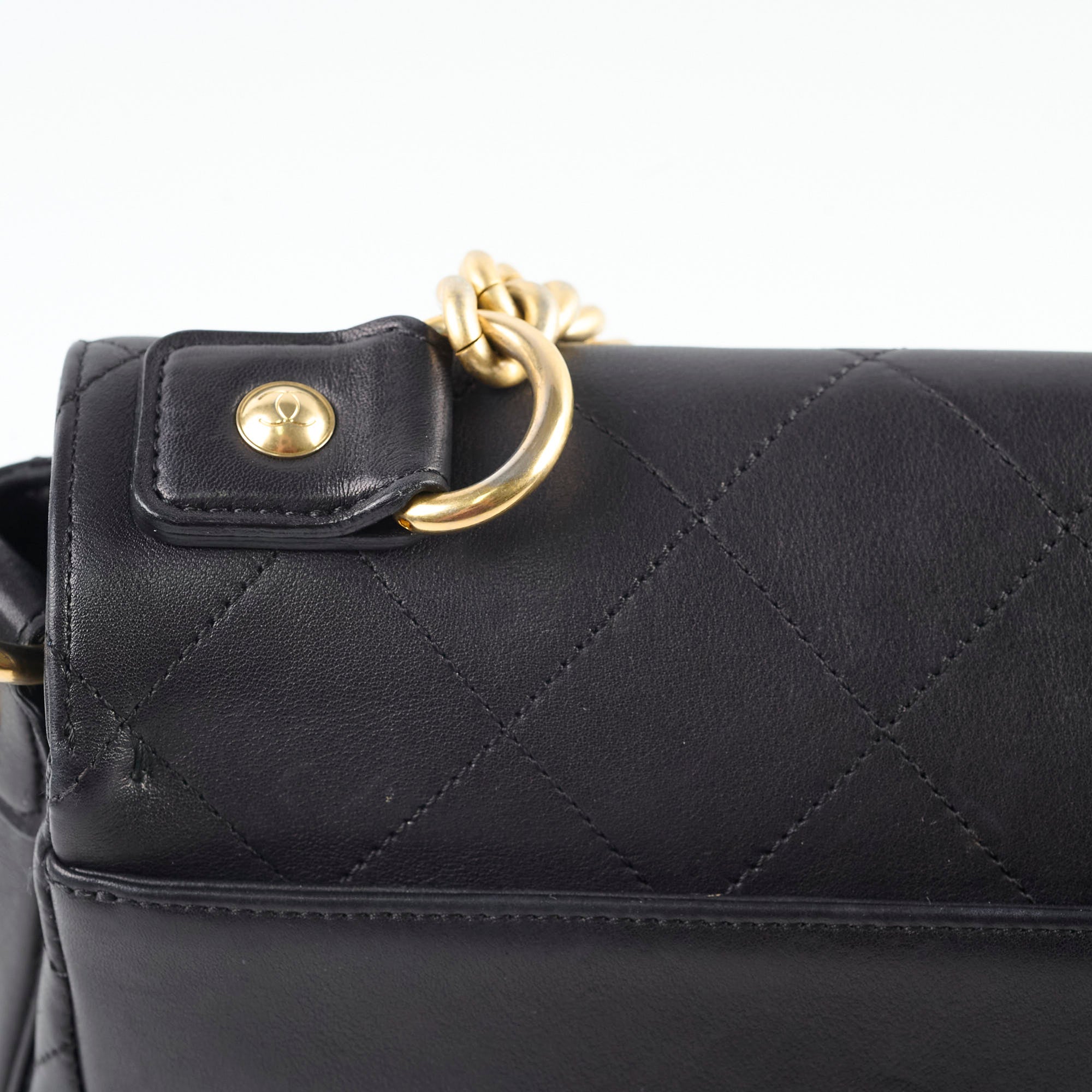 Chanel Paris in Rome Stitched Messenger Bag - Black Crossbody Purse for Women | Perfect for Work, Travel & Everyday Use